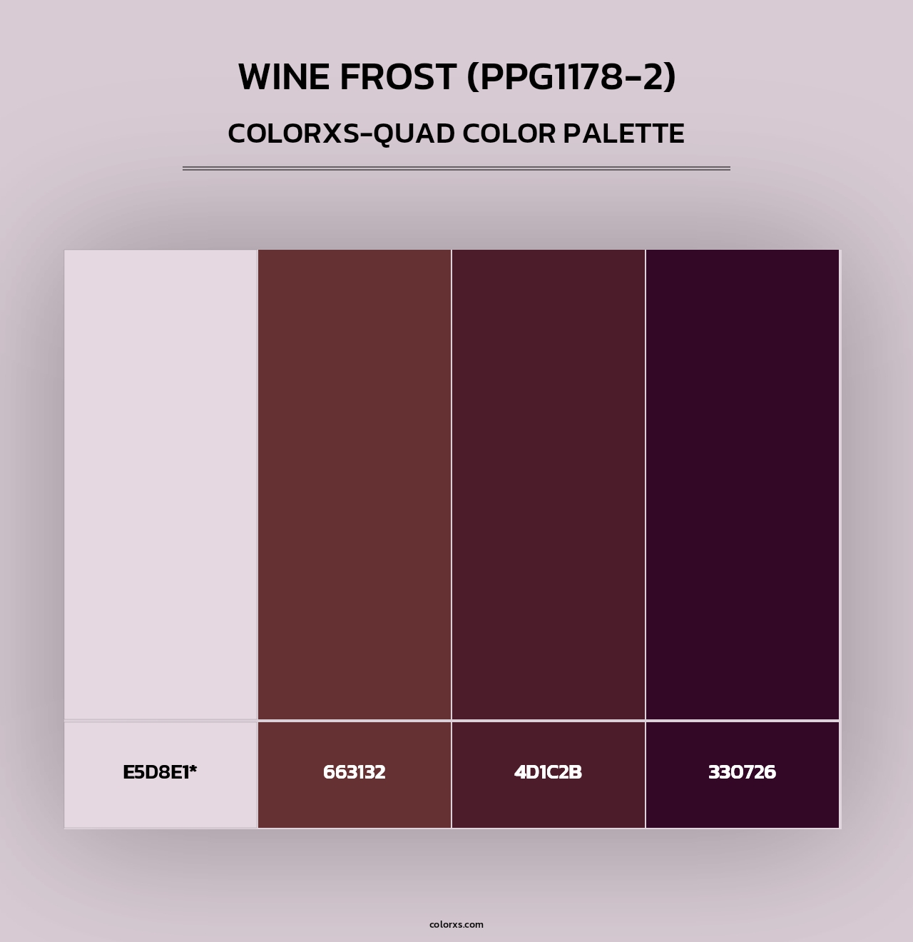 Wine Frost (PPG1178-2) - Colorxs Quad Palette