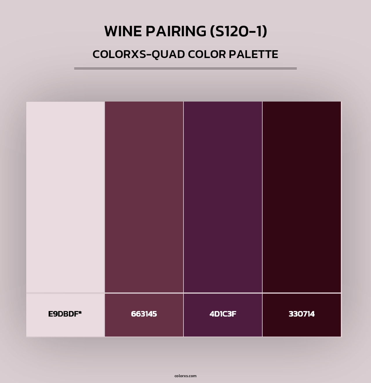 Wine Pairing (S120-1) - Colorxs Quad Palette