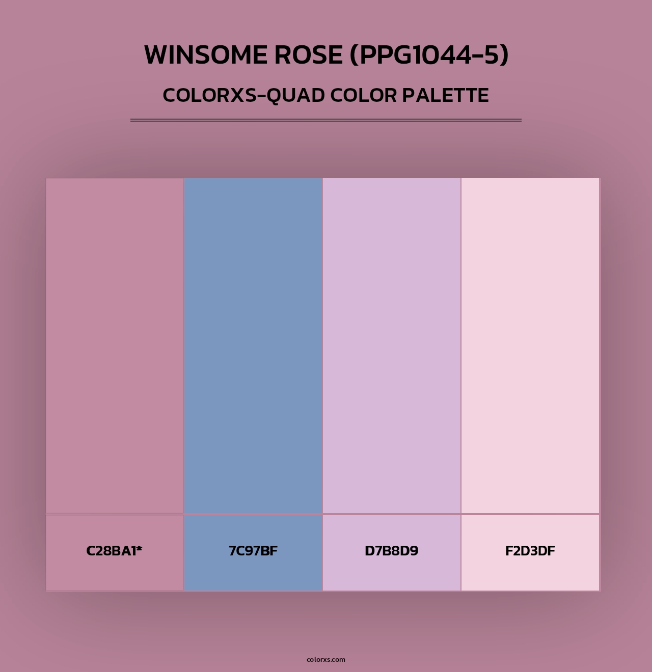 Winsome Rose (PPG1044-5) - Colorxs Quad Palette