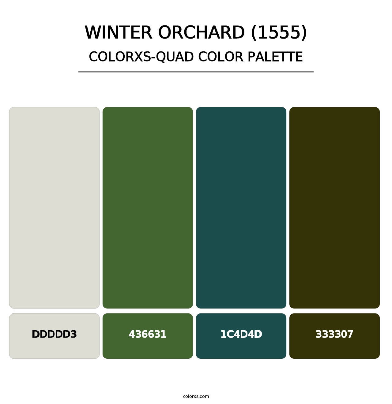Winter Orchard (1555) - Colorxs Quad Palette