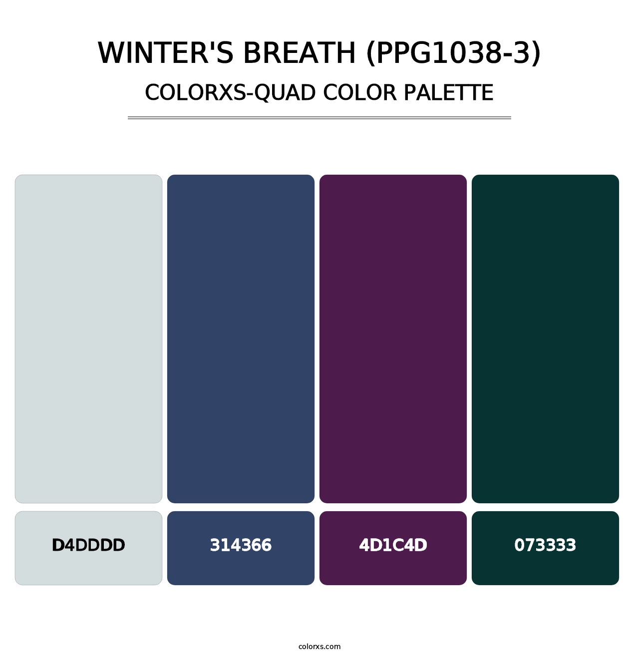 Winter's Breath (PPG1038-3) - Colorxs Quad Palette