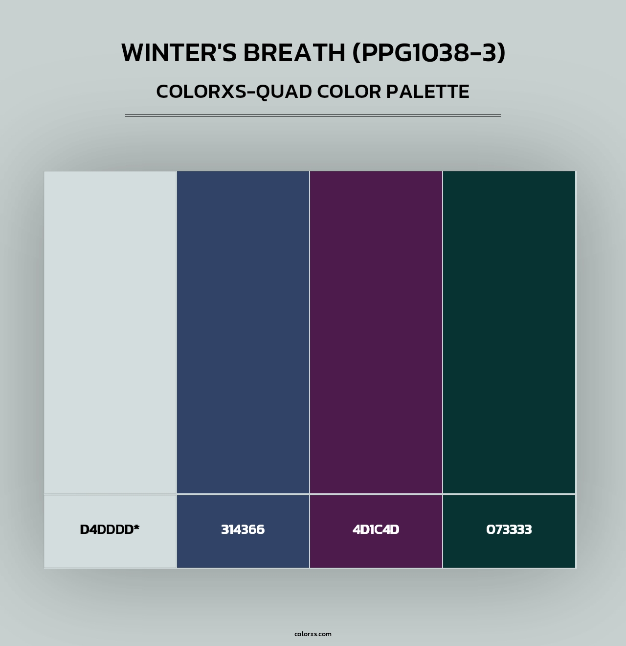 Winter's Breath (PPG1038-3) - Colorxs Quad Palette