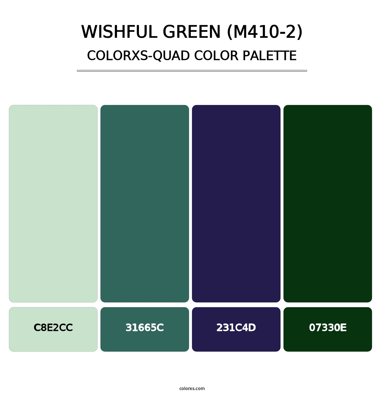 Wishful Green (M410-2) - Colorxs Quad Palette