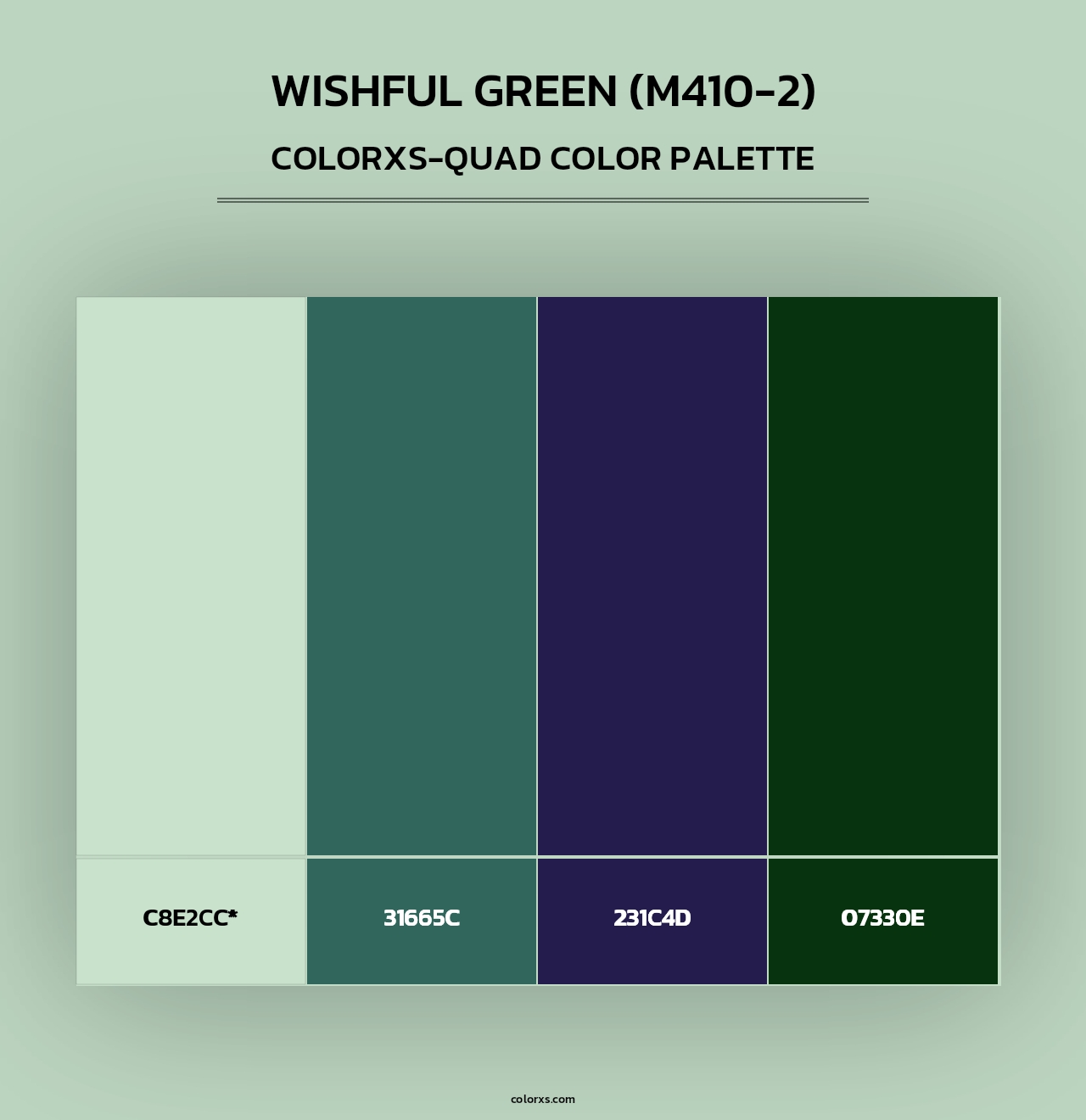 Wishful Green (M410-2) - Colorxs Quad Palette