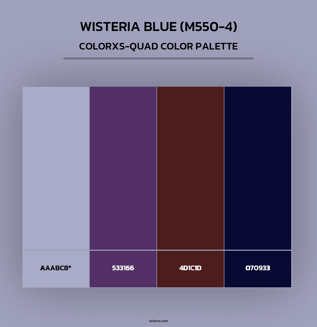 Wisteria Blue (M550-4) - Colorxs Quad Palette