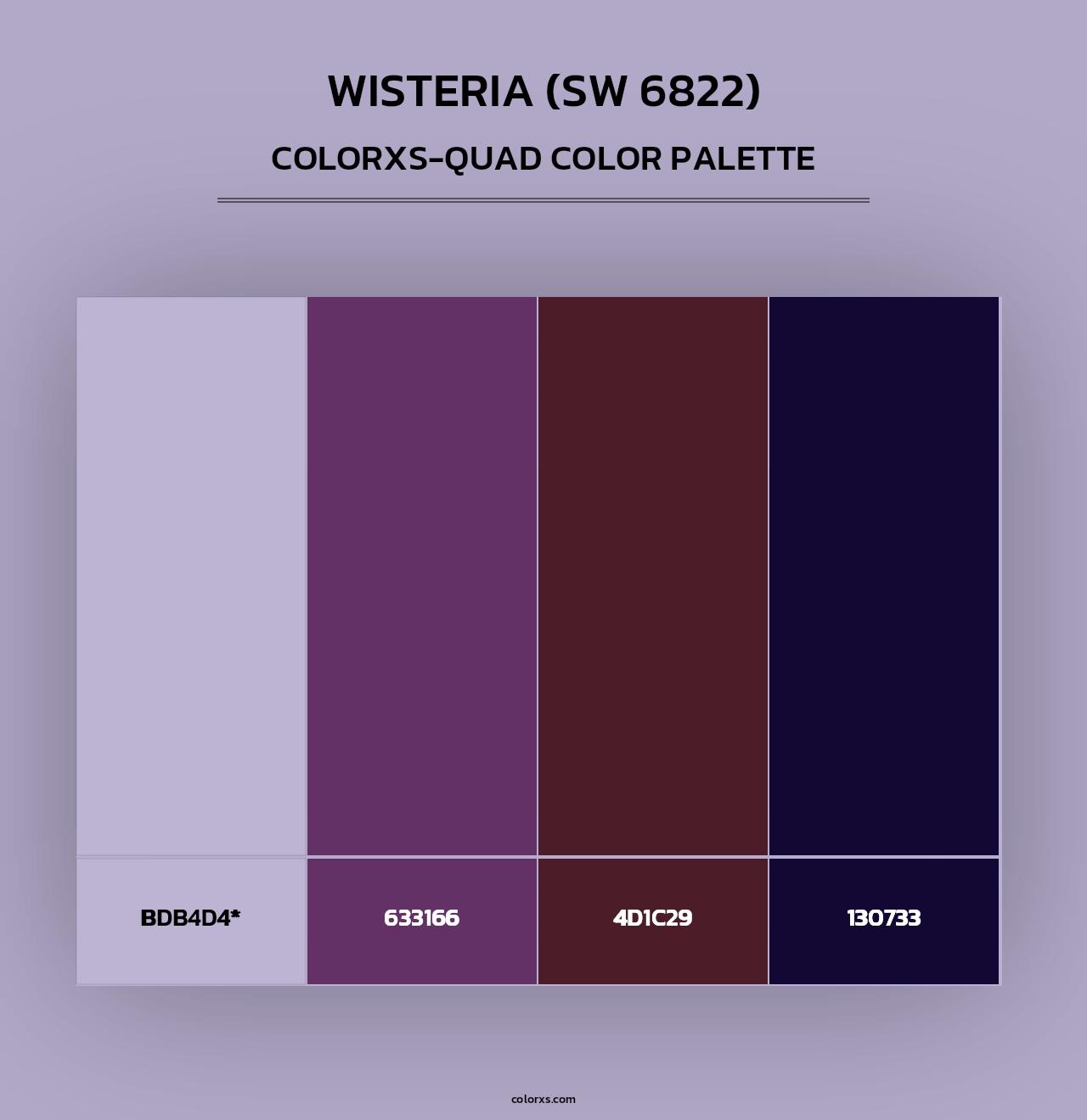 Wisteria (SW 6822) - Colorxs Quad Palette
