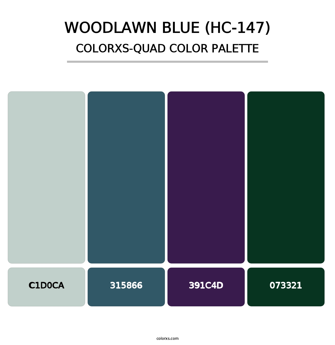 Woodlawn Blue (HC-147) - Colorxs Quad Palette
