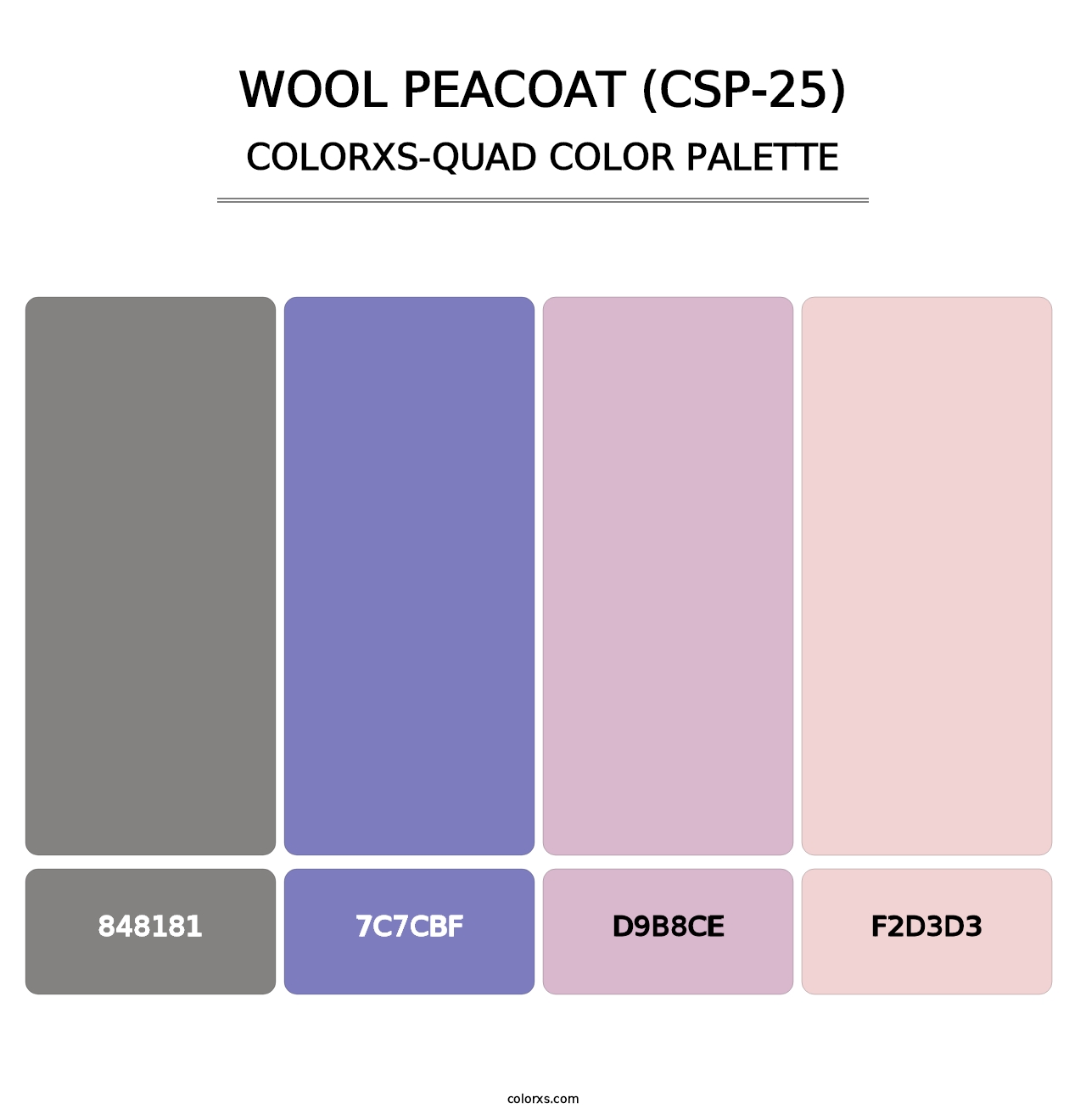 Wool Peacoat (CSP-25) - Colorxs Quad Palette