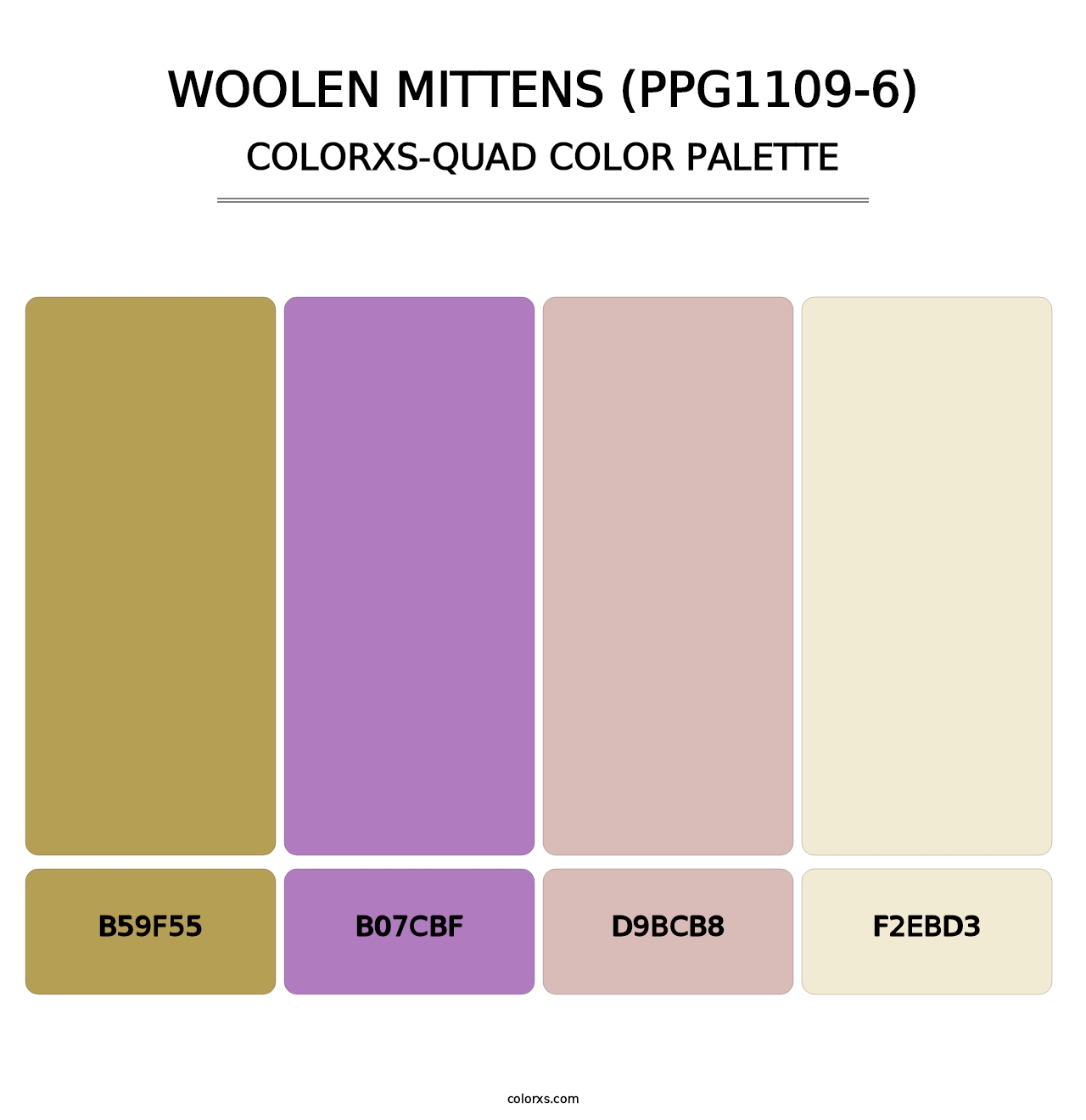 Woolen Mittens (PPG1109-6) - Colorxs Quad Palette