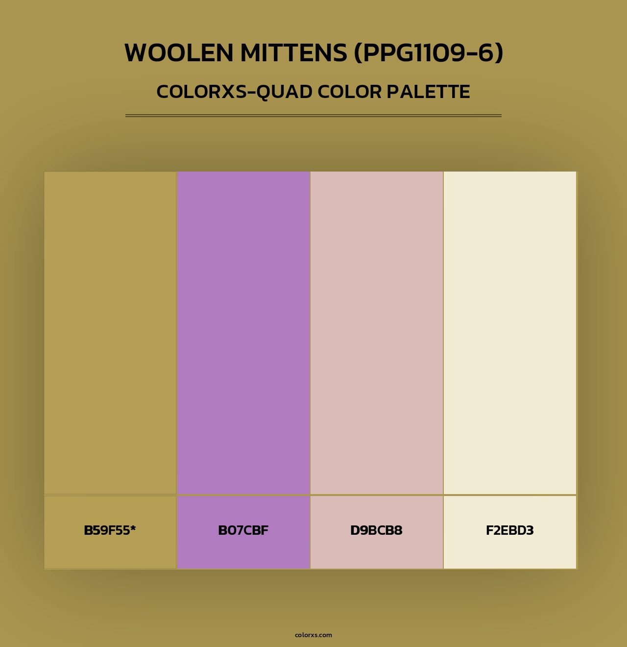 Woolen Mittens (PPG1109-6) - Colorxs Quad Palette