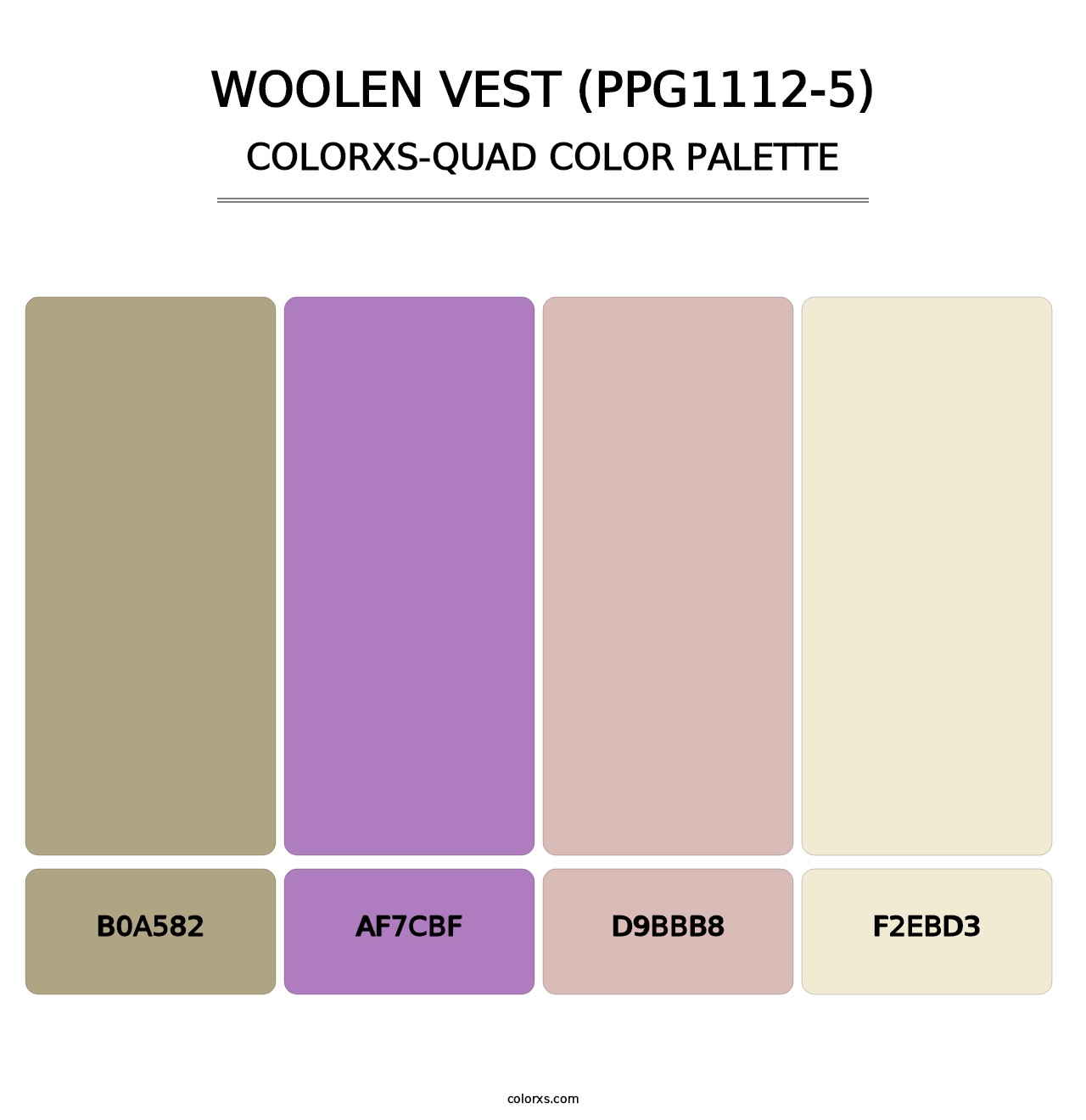 Woolen Vest (PPG1112-5) - Colorxs Quad Palette