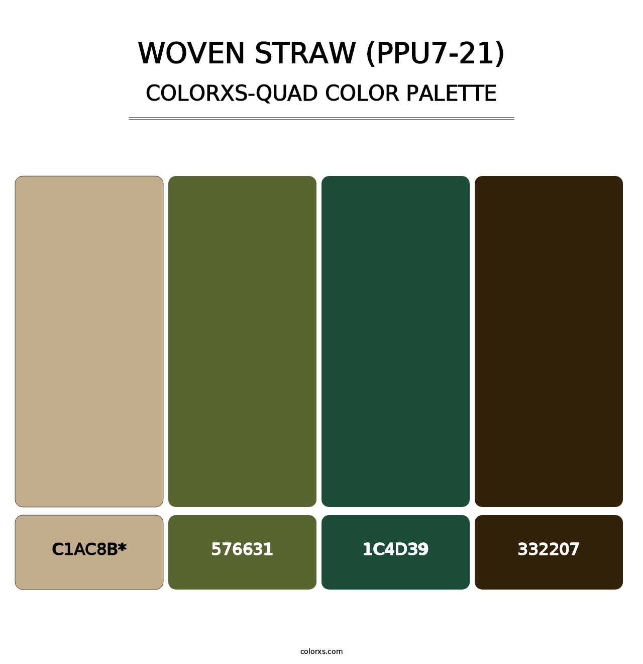 Woven Straw (PPU7-21) - Colorxs Quad Palette