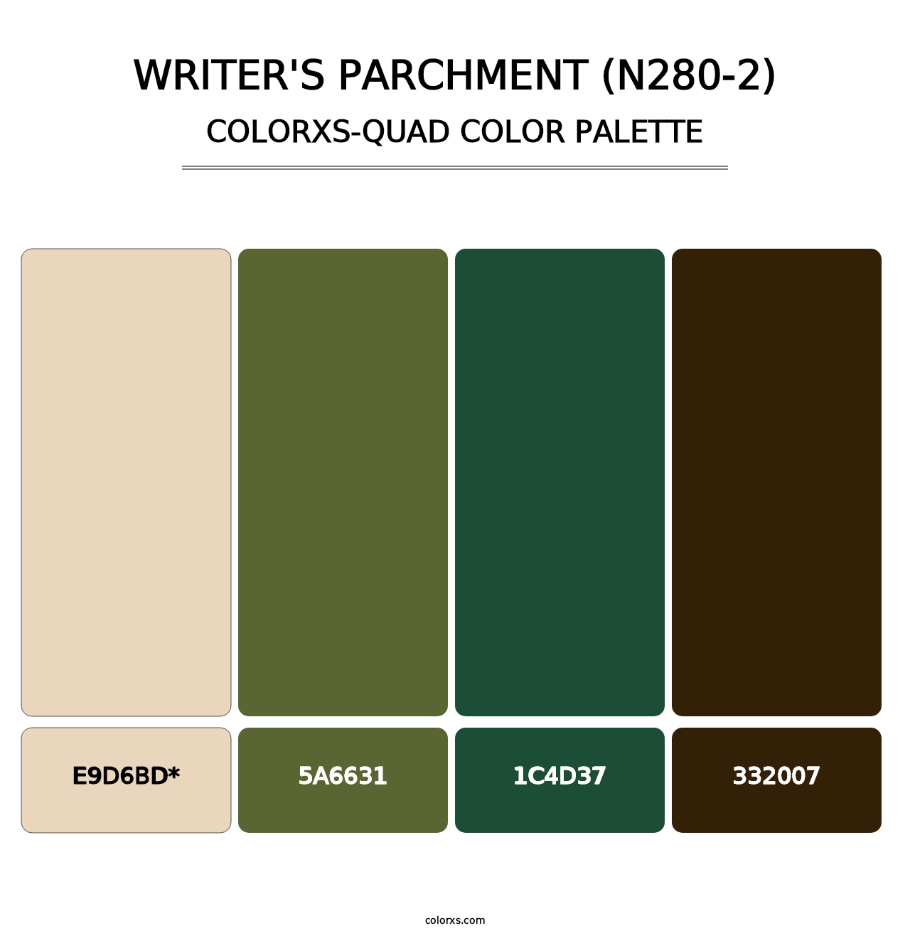 Writer'S Parchment (N280-2) - Colorxs Quad Palette