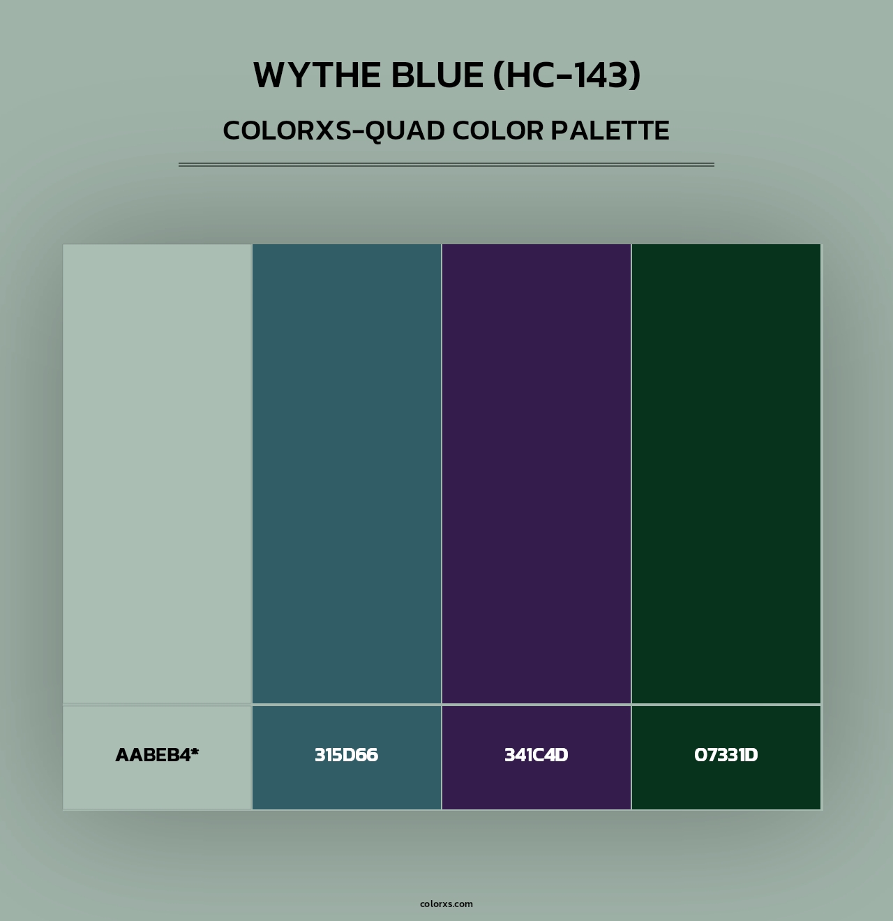Wythe Blue (HC-143) - Colorxs Quad Palette