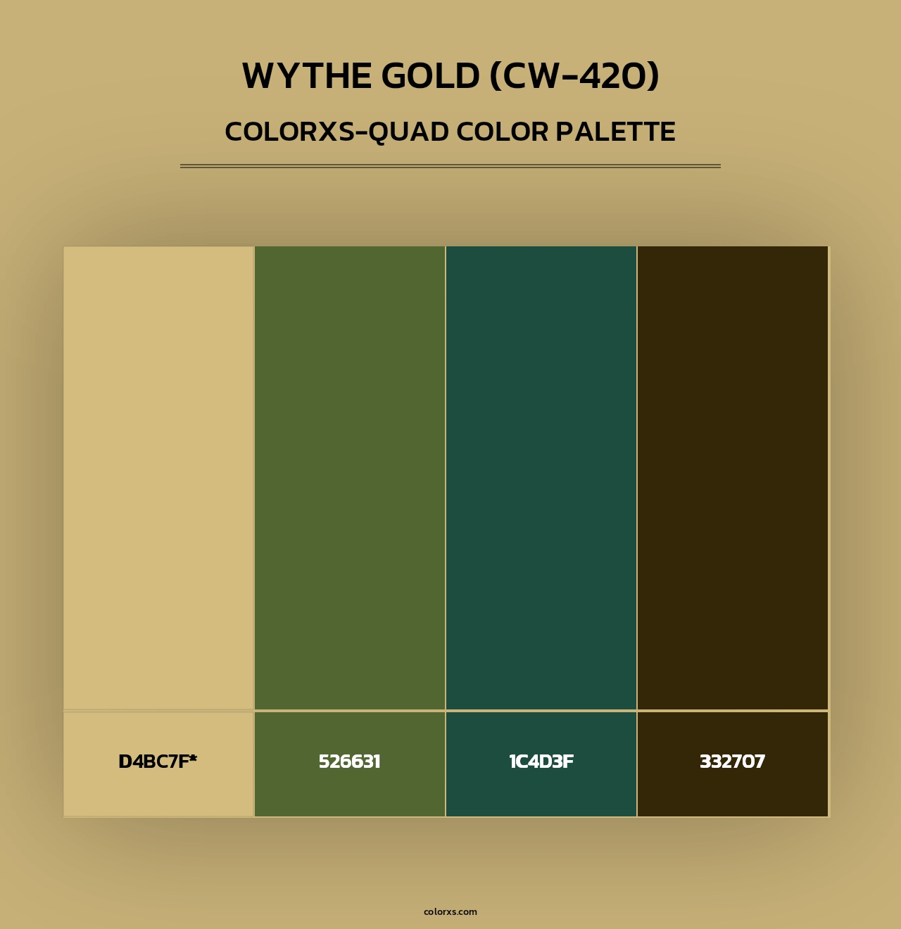 Wythe Gold (CW-420) - Colorxs Quad Palette