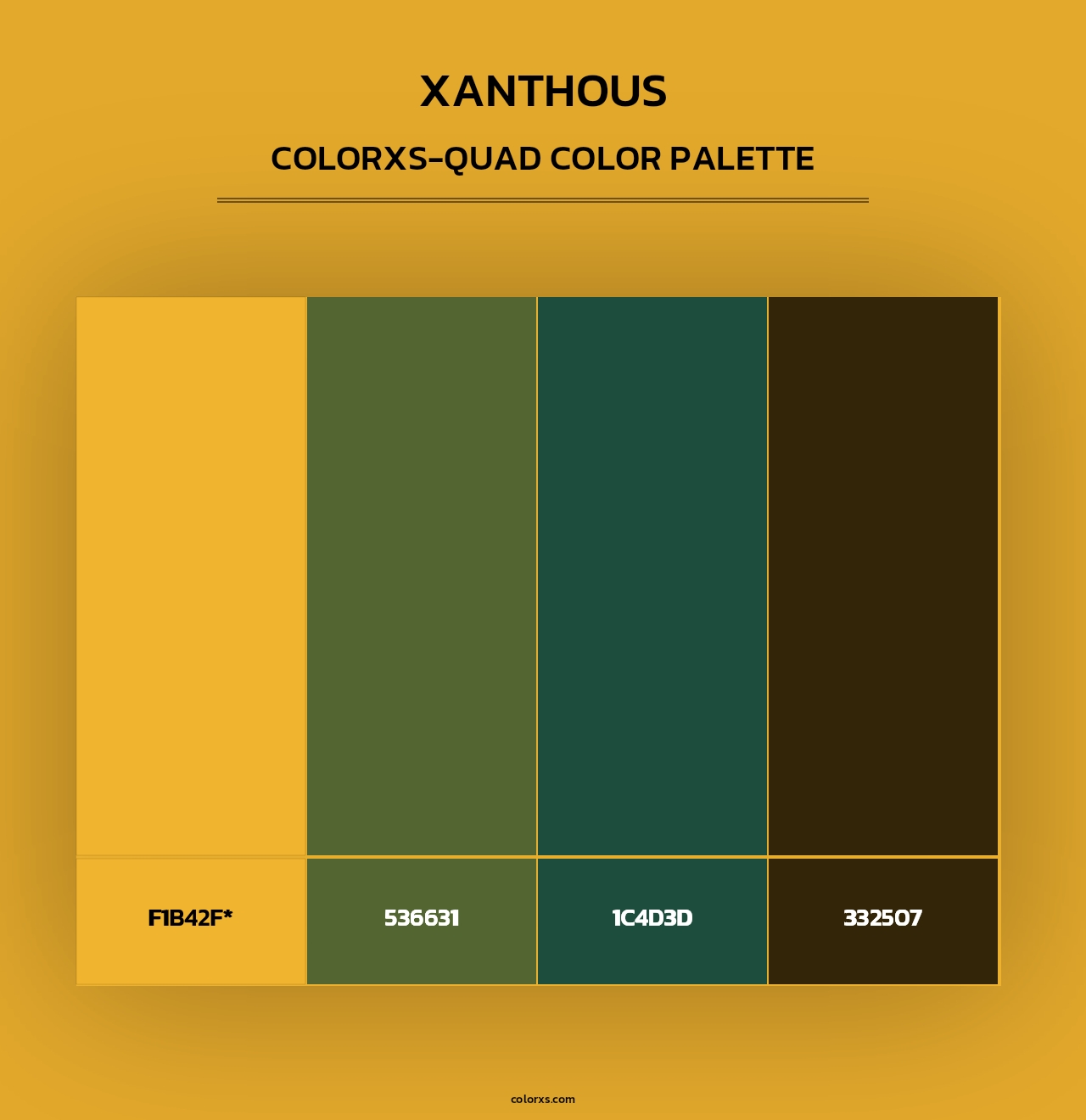 Xanthous - Colorxs Quad Palette
