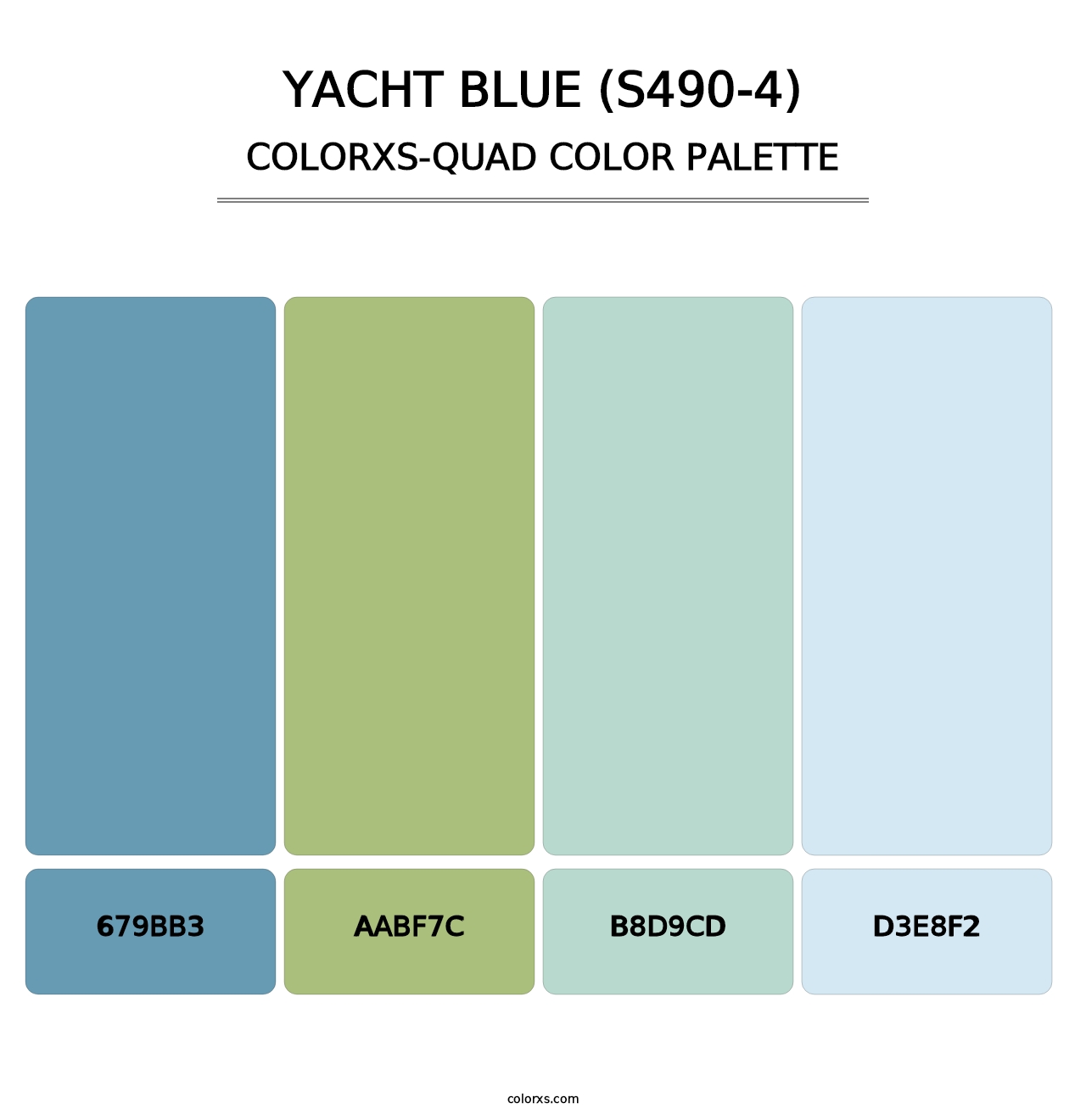 Yacht Blue (S490-4) - Colorxs Quad Palette