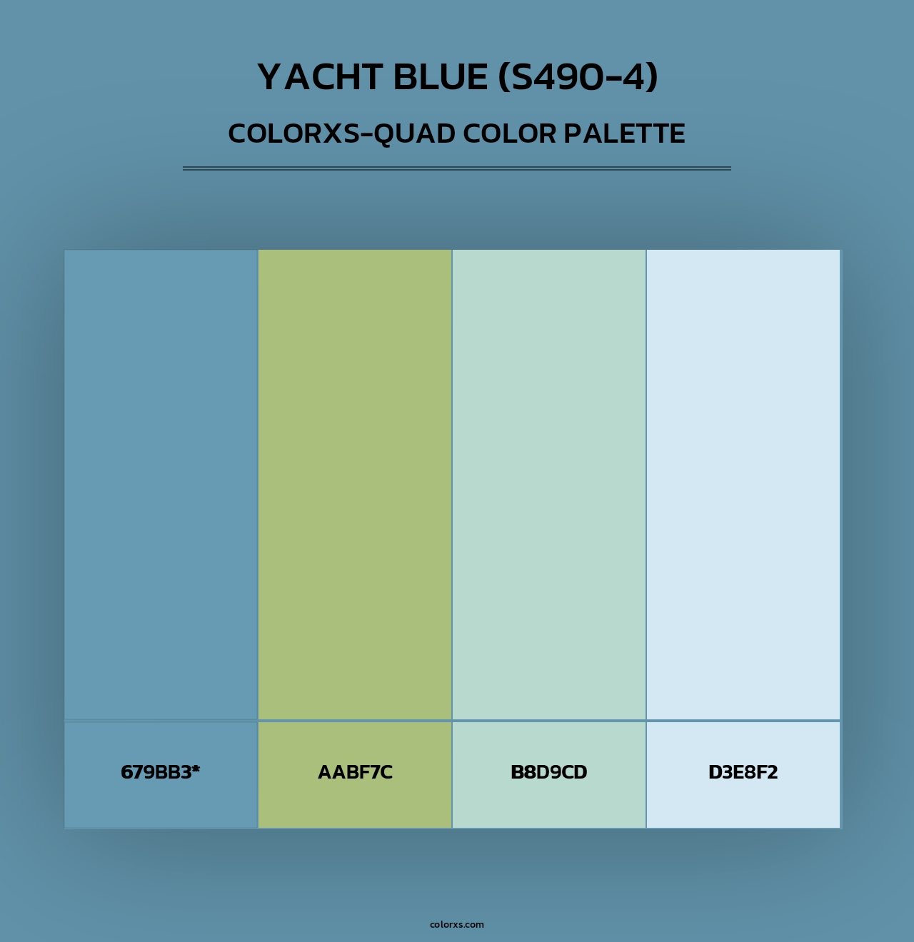 Yacht Blue (S490-4) - Colorxs Quad Palette