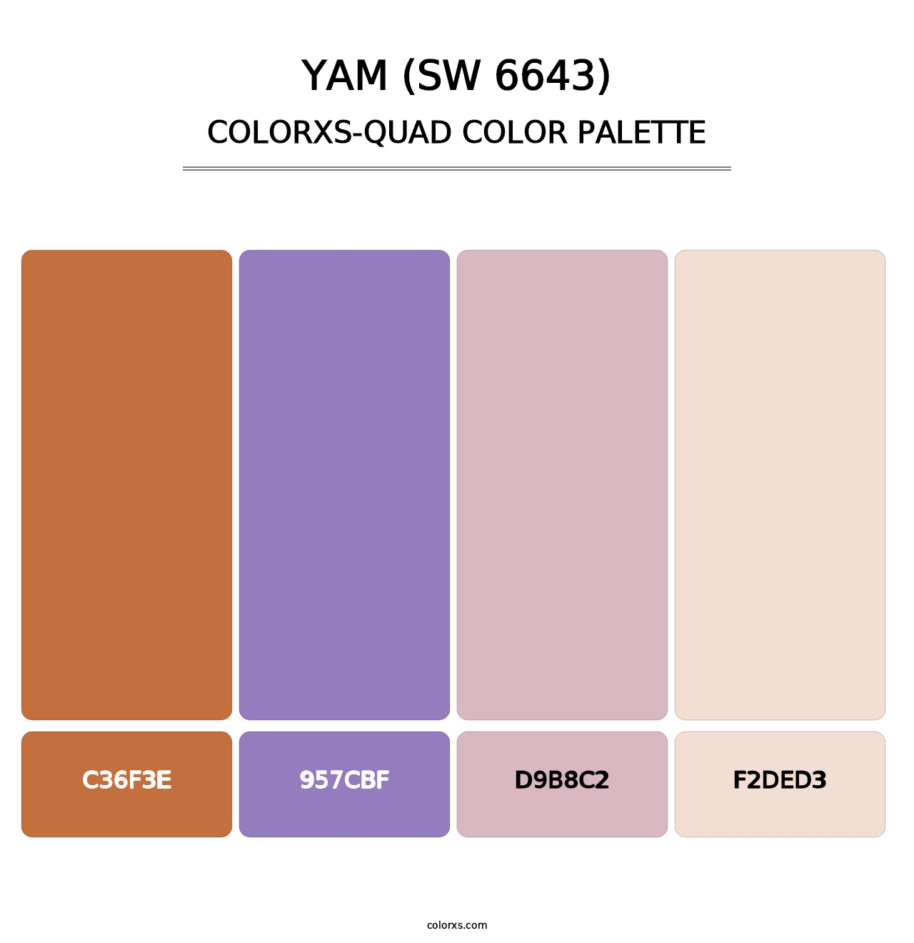 Yam (SW 6643) - Colorxs Quad Palette