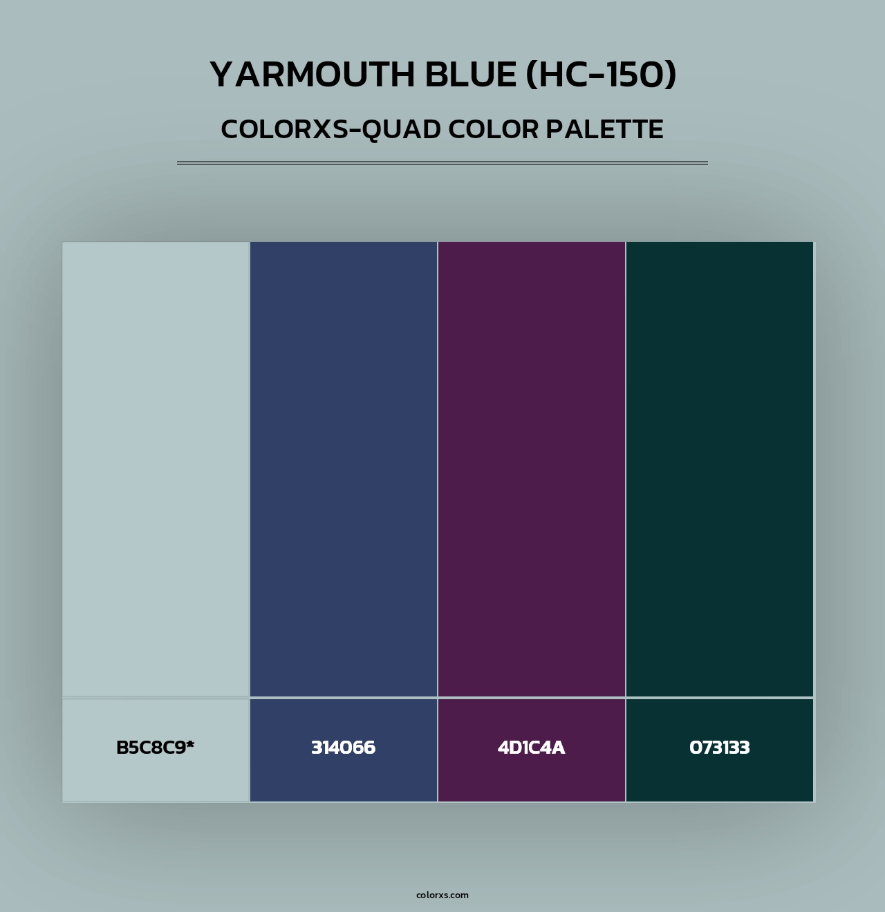 Yarmouth Blue (HC-150) - Colorxs Quad Palette