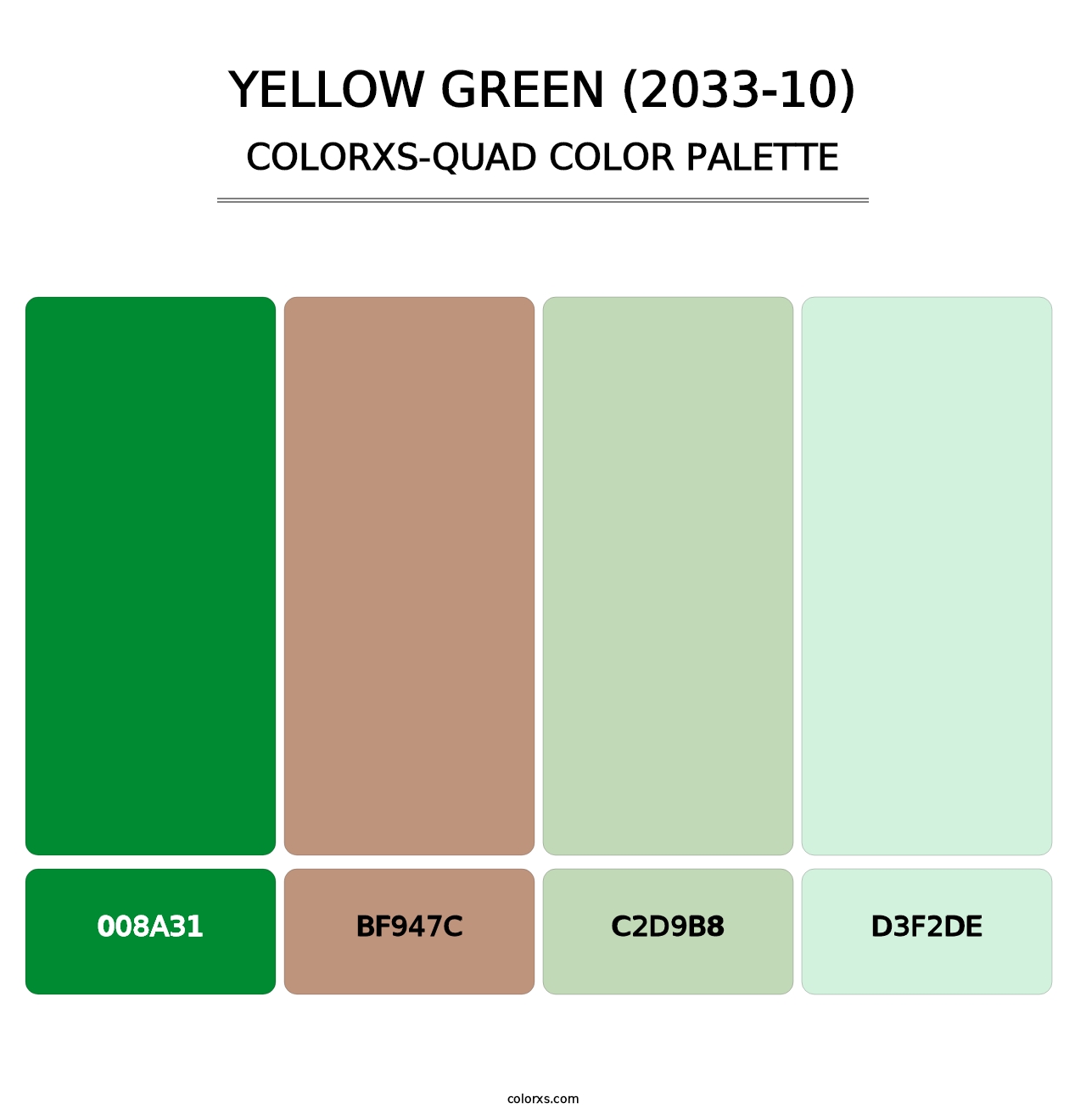 Yellow Green (2033-10) - Colorxs Quad Palette