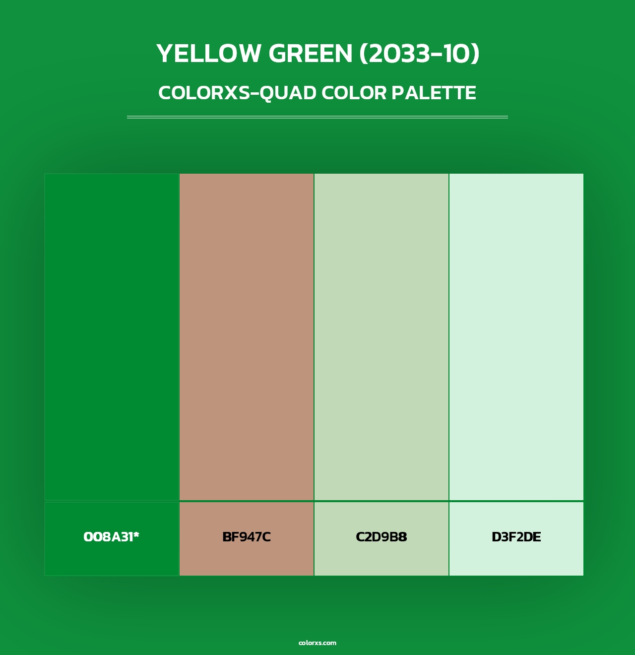 Yellow Green (2033-10) - Colorxs Quad Palette