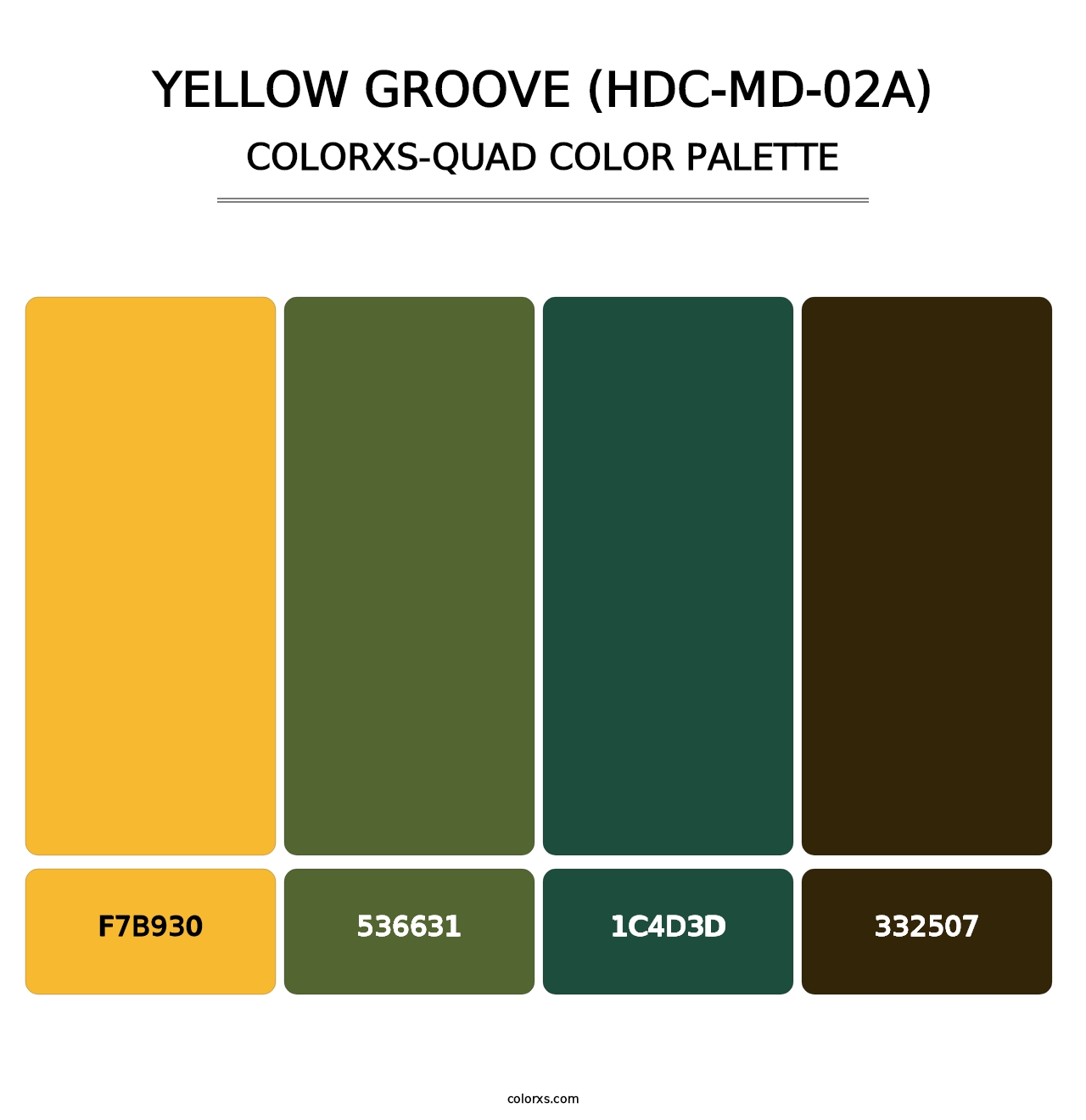 Yellow Groove (HDC-MD-02A) - Colorxs Quad Palette