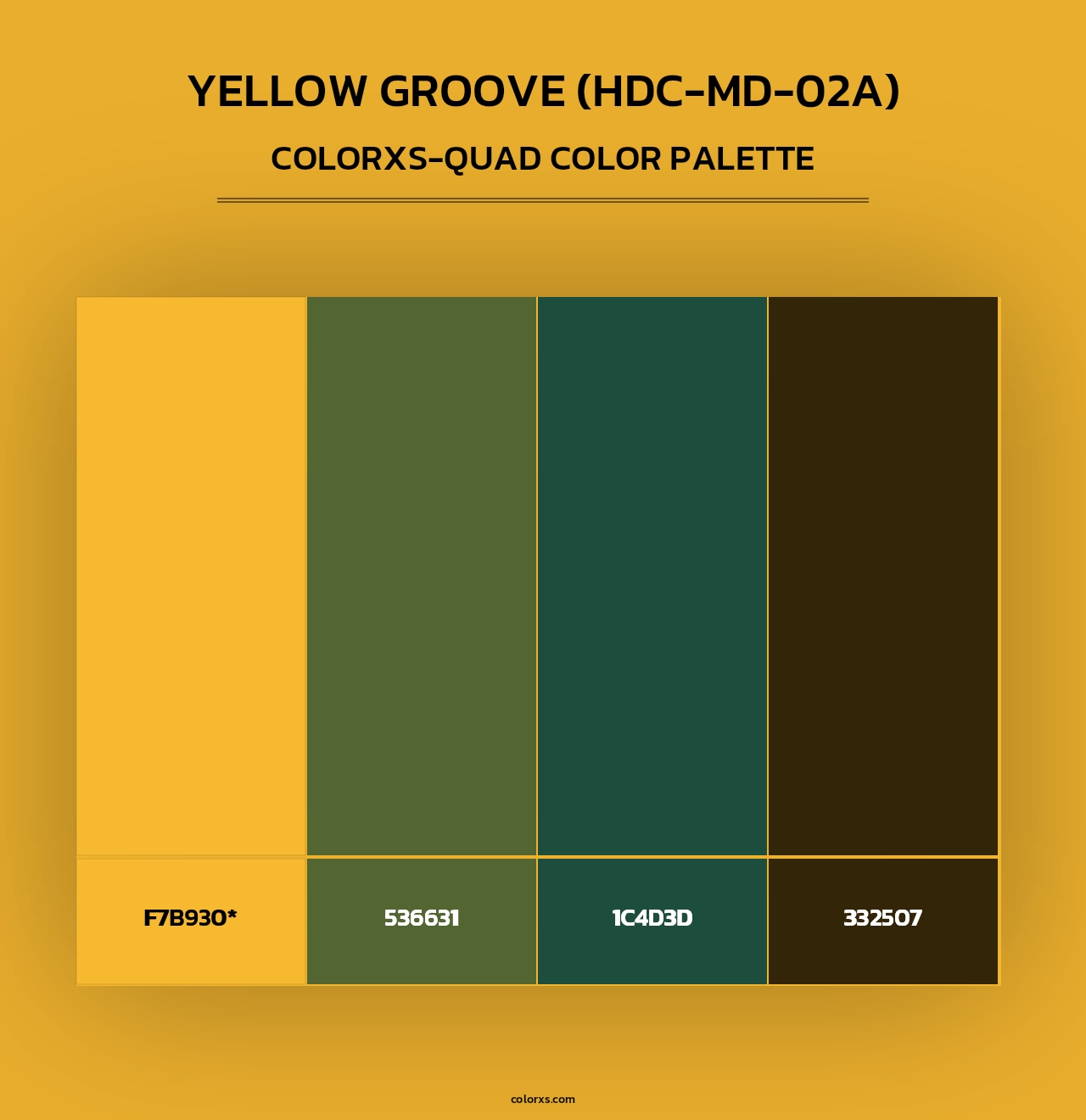 Yellow Groove (HDC-MD-02A) - Colorxs Quad Palette