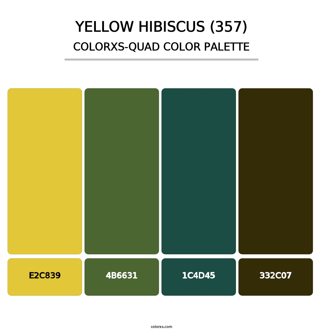 Yellow Hibiscus (357) - Colorxs Quad Palette