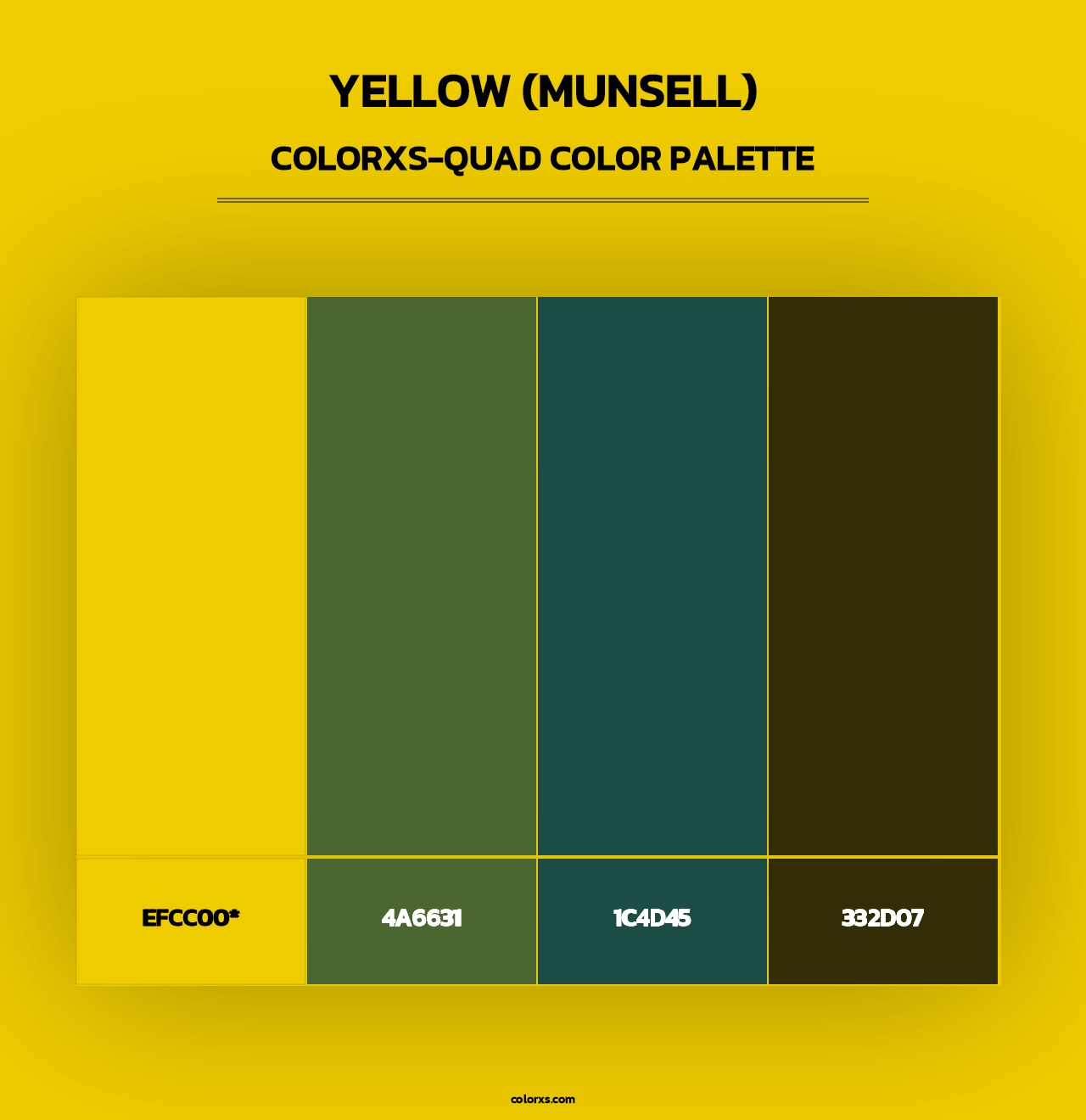 Yellow (Munsell) - Colorxs Quad Palette