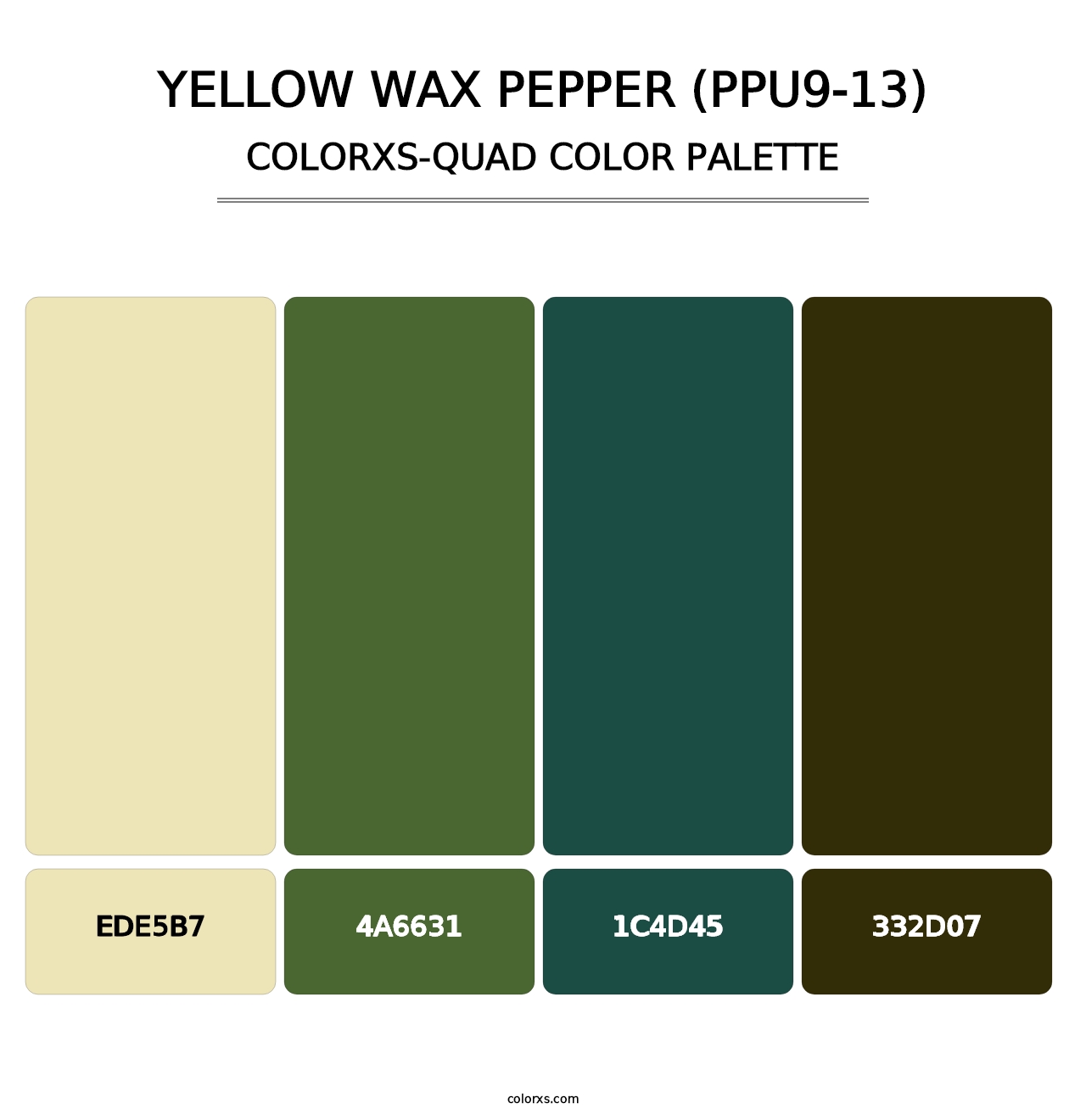 Yellow Wax Pepper (PPU9-13) - Colorxs Quad Palette