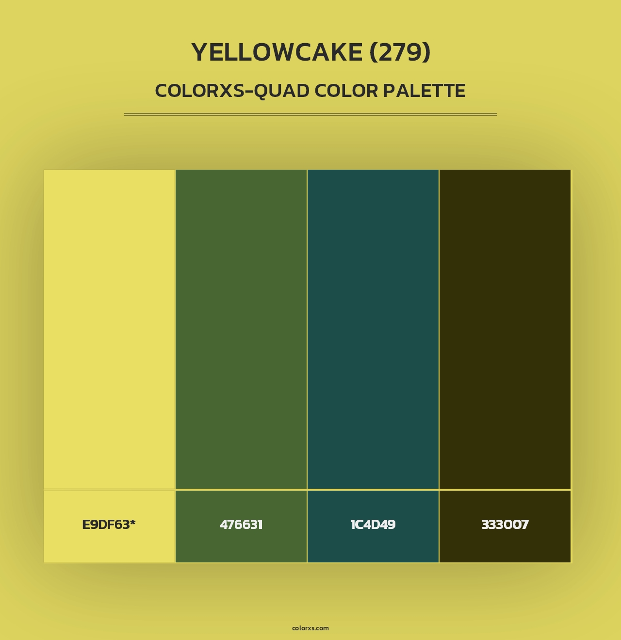 Yellowcake (279) - Colorxs Quad Palette