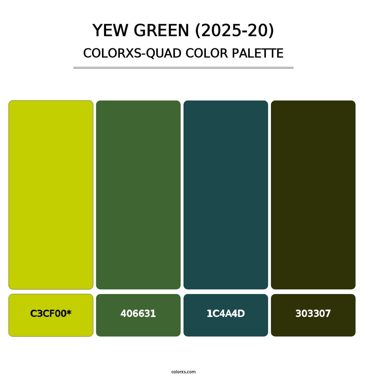 Yew Green (2025-20) - Colorxs Quad Palette
