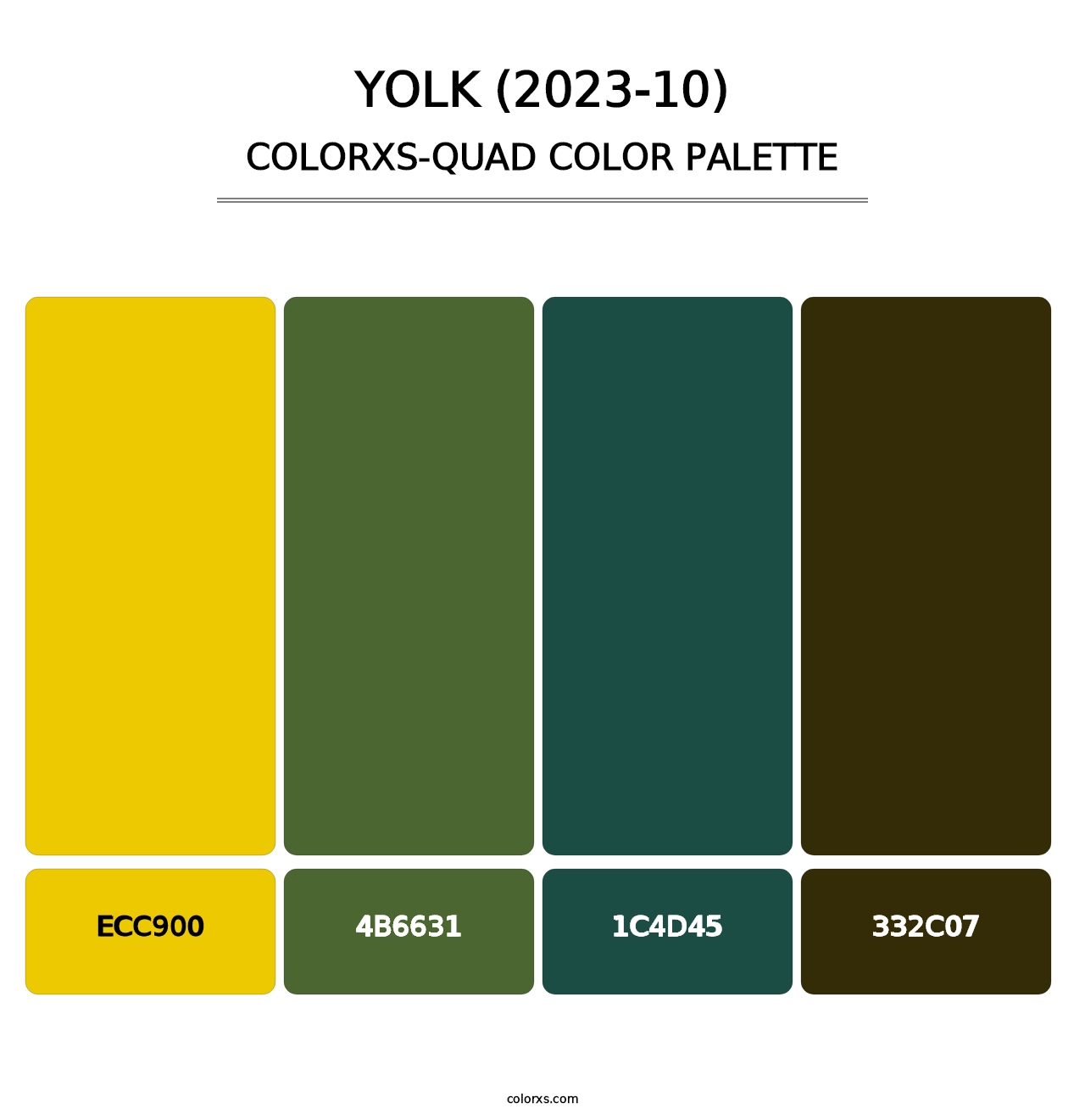 Yolk (2023-10) - Colorxs Quad Palette