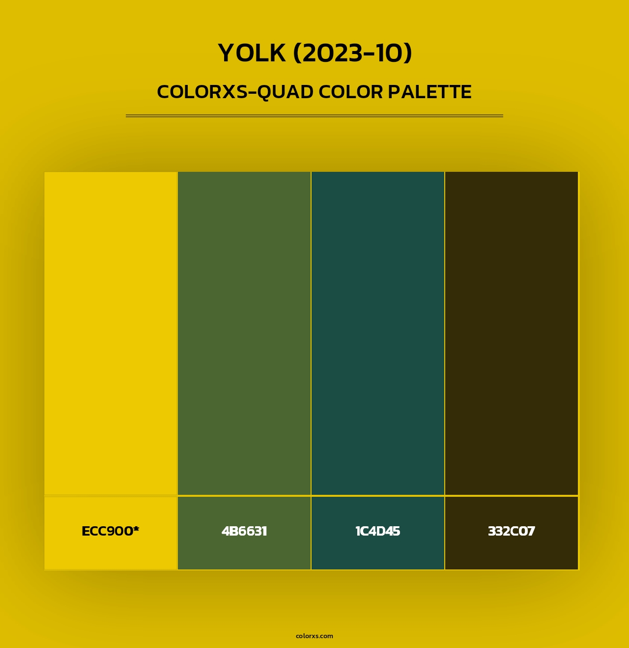 Yolk (2023-10) - Colorxs Quad Palette