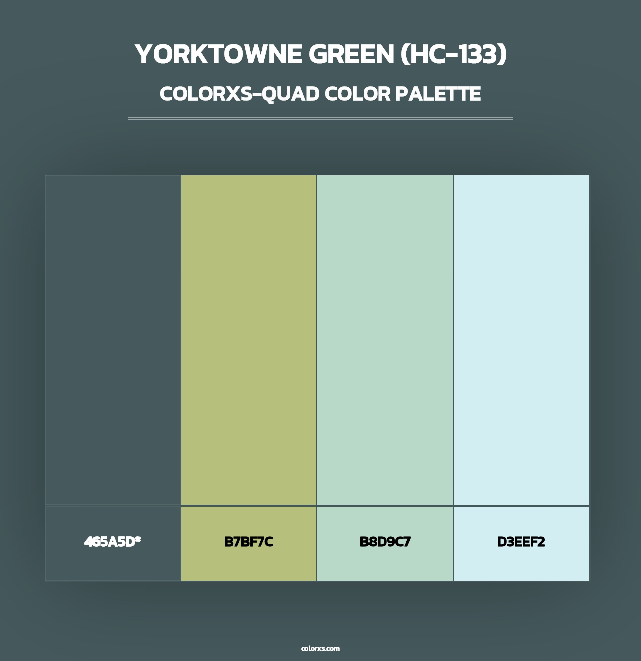 Yorktowne Green (HC-133) - Colorxs Quad Palette