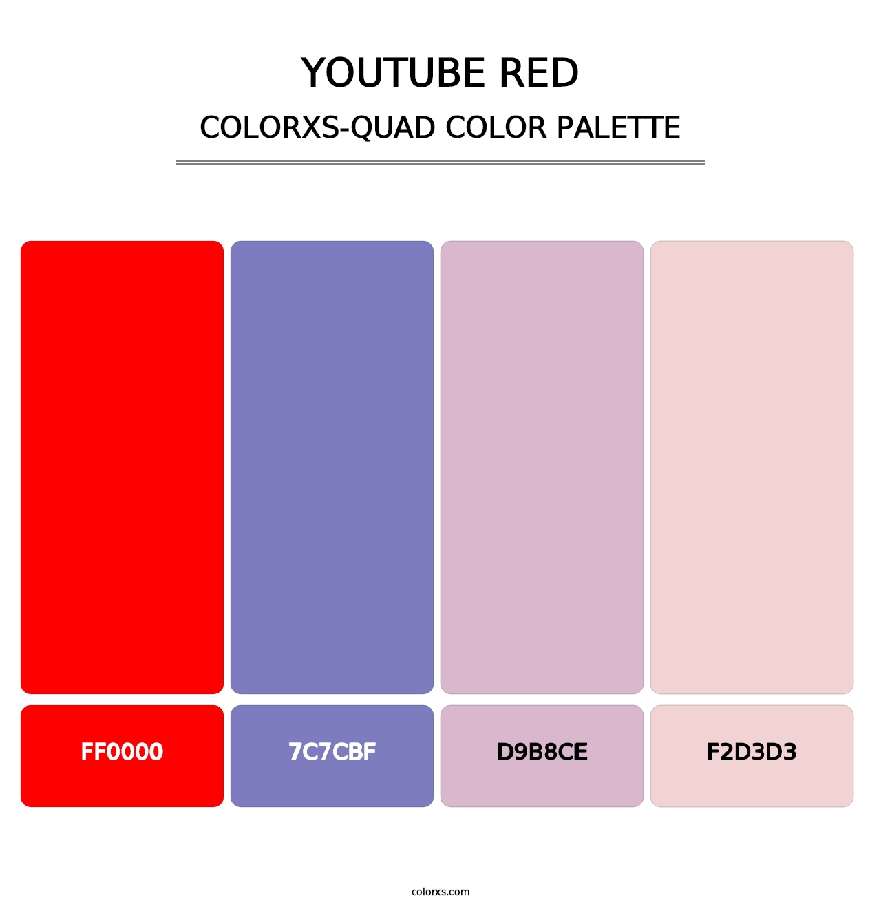 YouTube Red - Colorxs Quad Palette