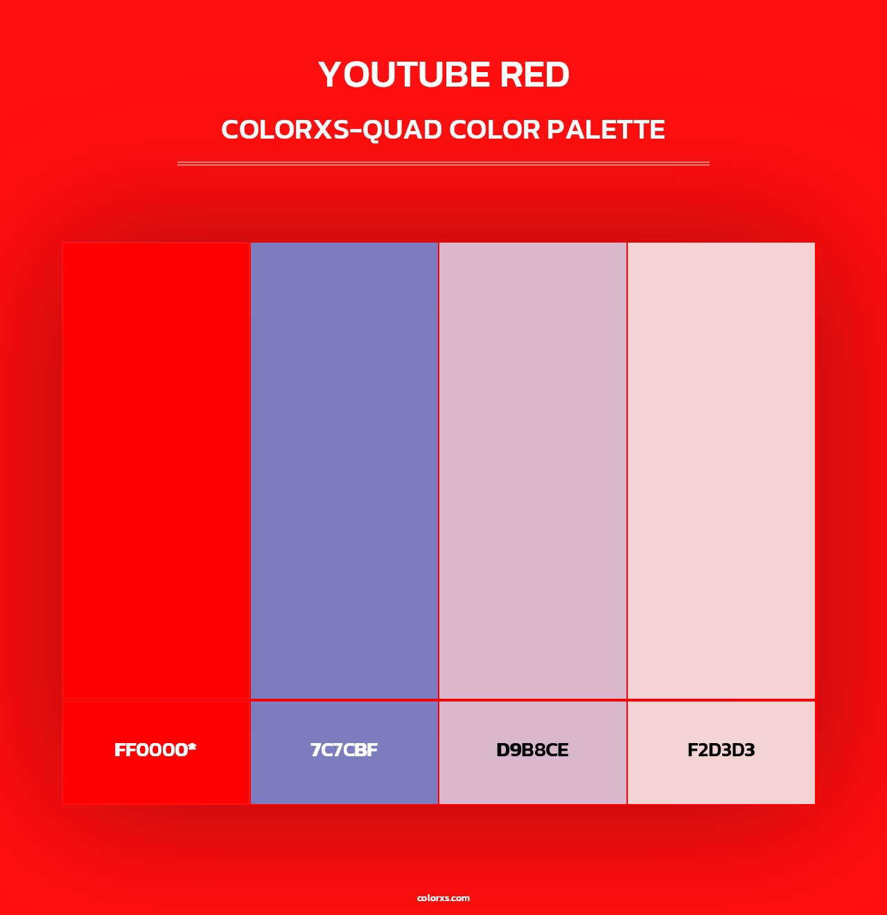 YouTube Red - Colorxs Quad Palette