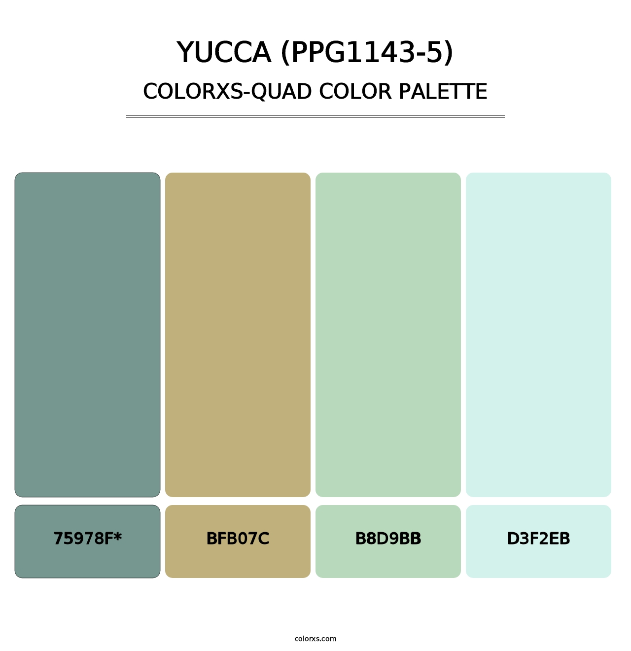 Yucca (PPG1143-5) - Colorxs Quad Palette