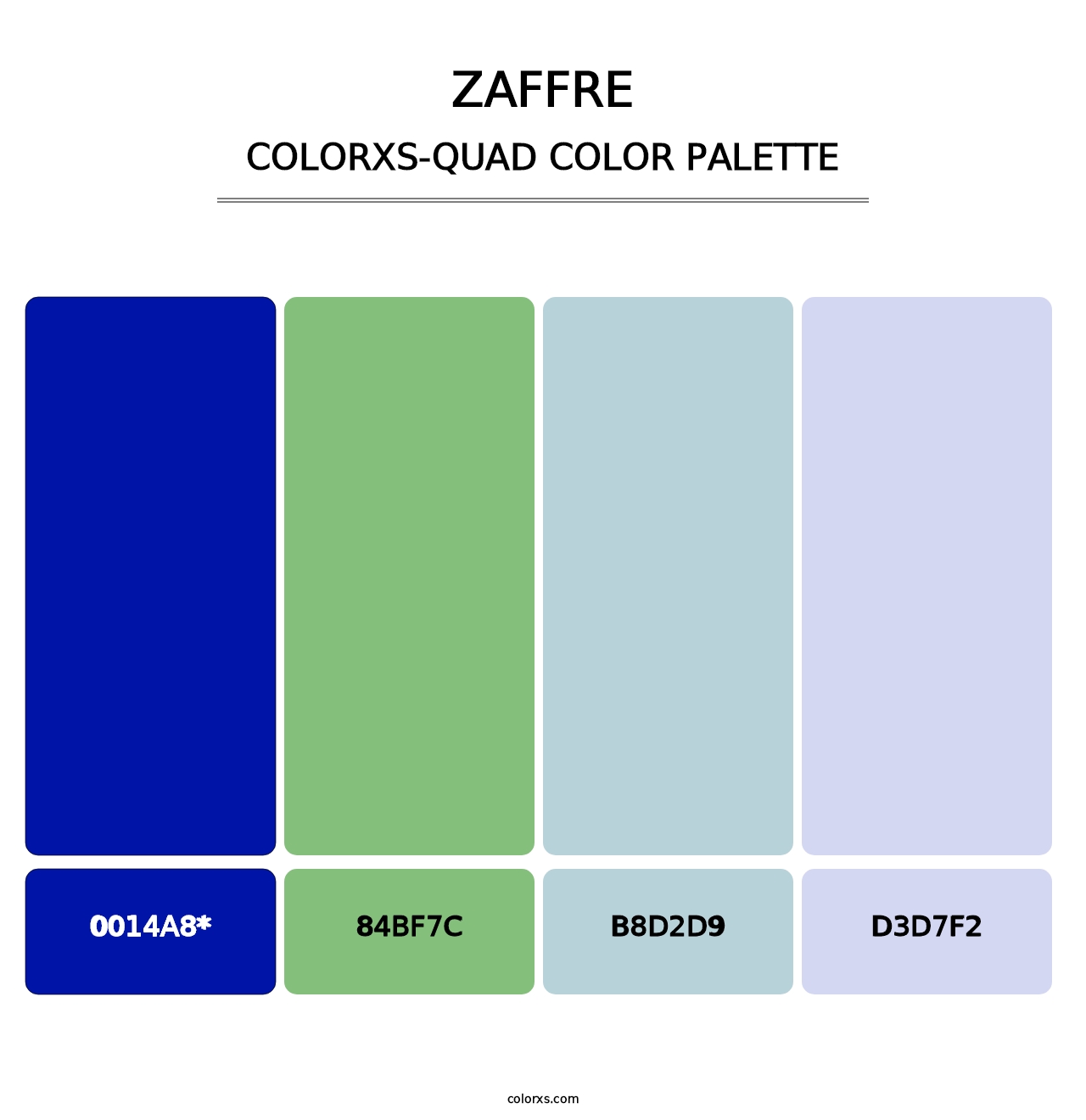 Zaffre - Colorxs Quad Palette