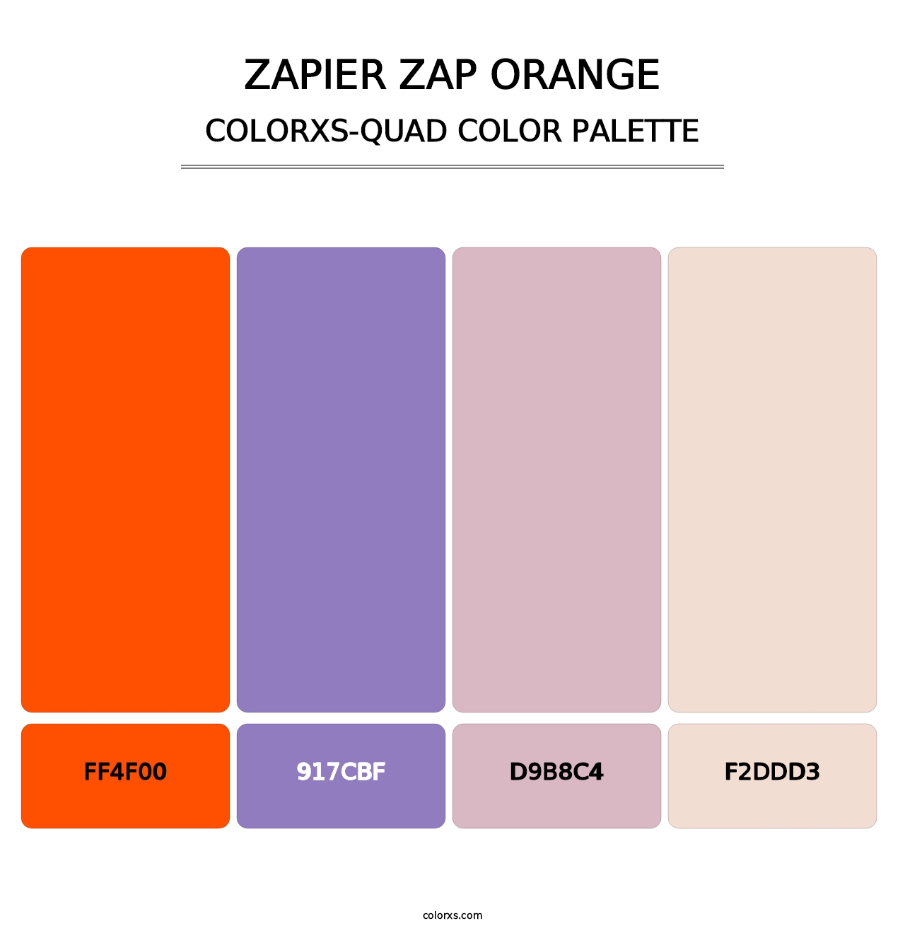 Zapier Zap Orange - Colorxs Quad Palette