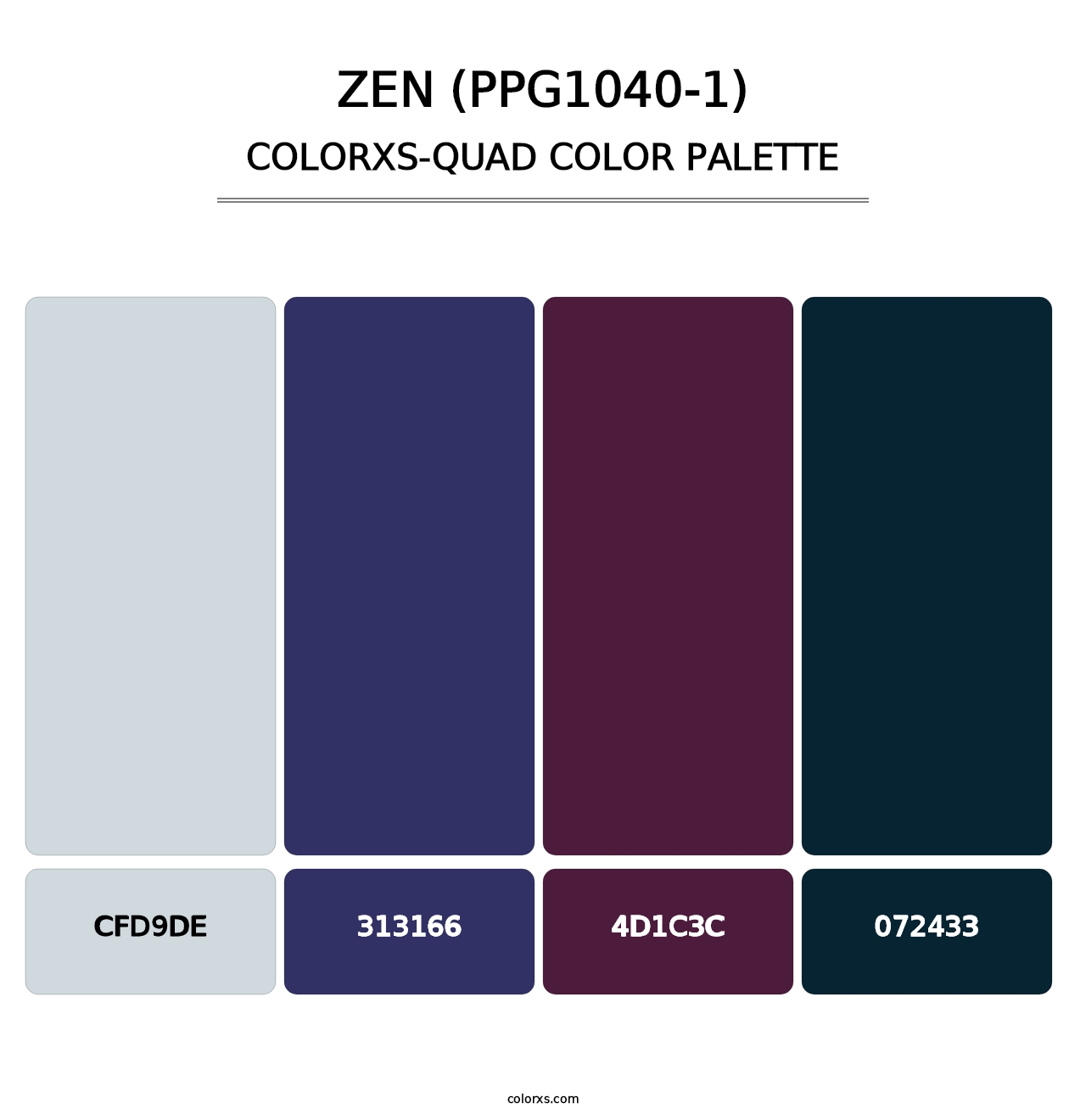 Zen (PPG1040-1) - Colorxs Quad Palette