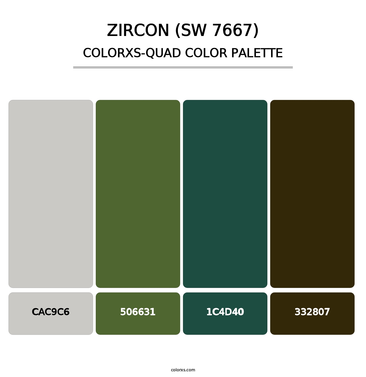 Zircon (SW 7667) - Colorxs Quad Palette
