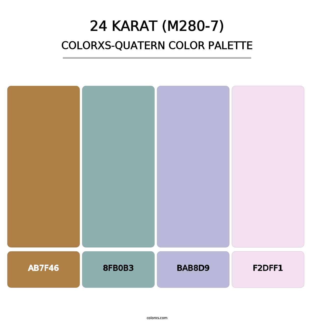 24 Karat (M280-7) - Colorxs Quatern Palette