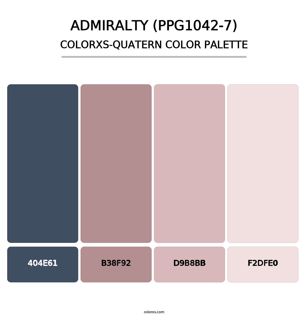 Admiralty (PPG1042-7) - Colorxs Quatern Palette