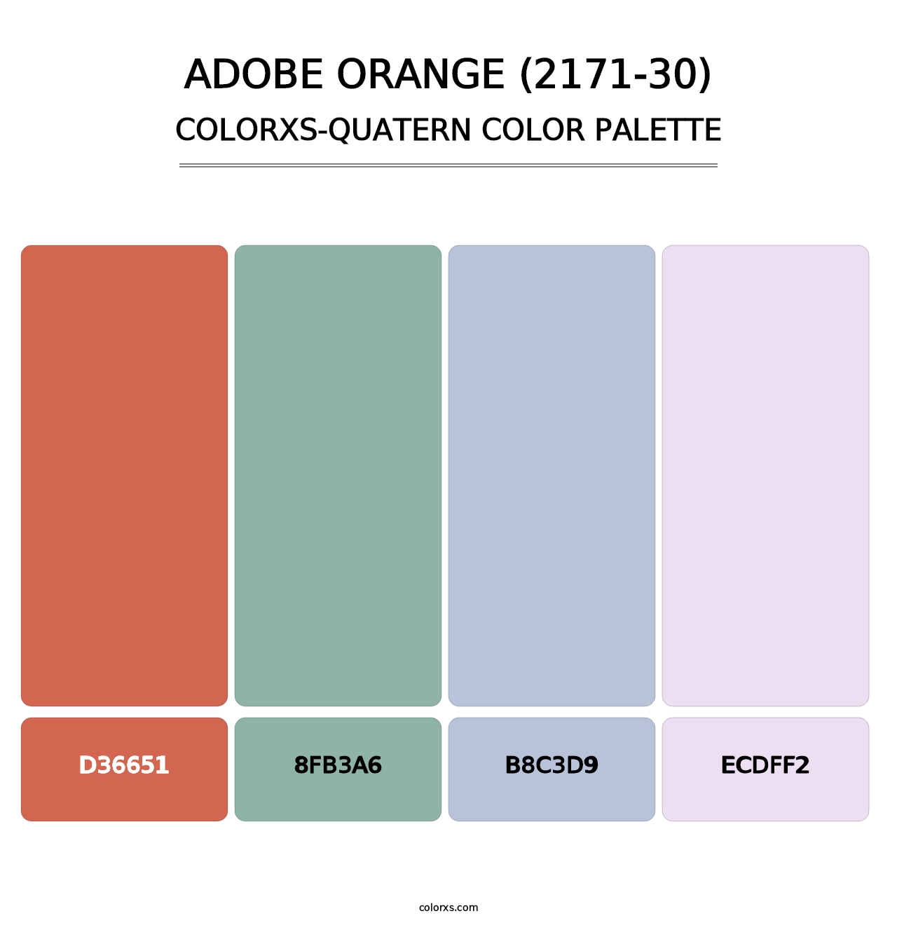 Adobe Orange (2171-30) - Colorxs Quatern Palette