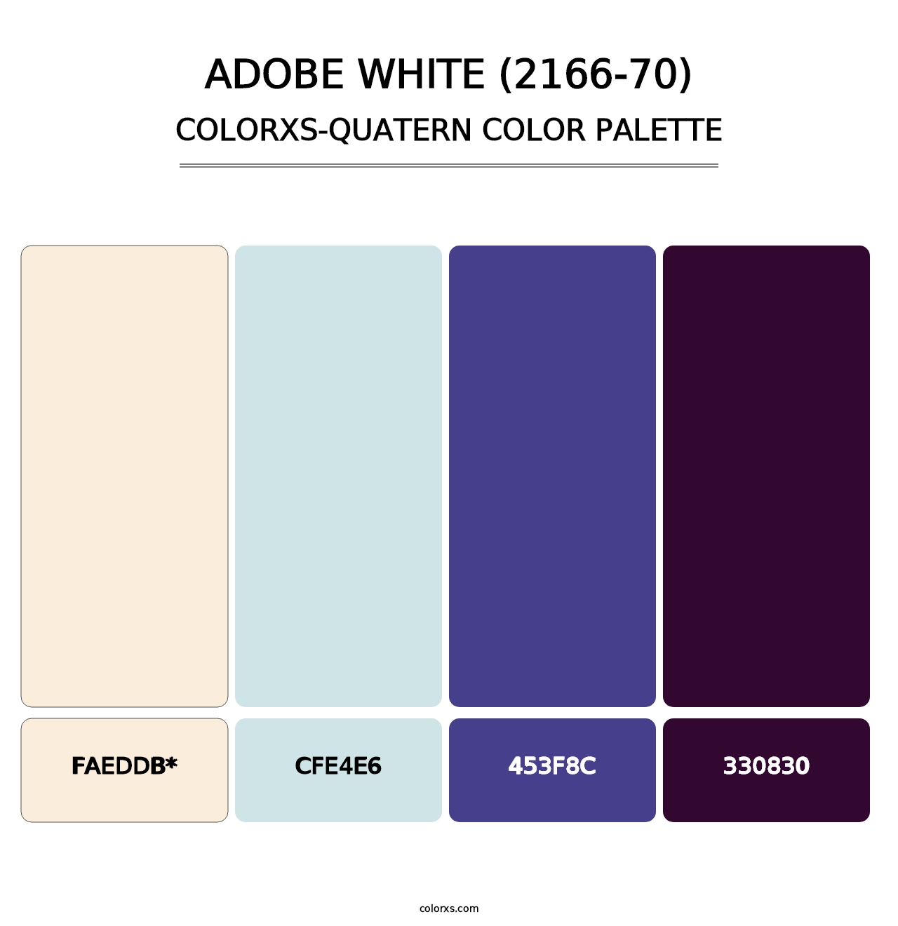 Adobe White (2166-70) - Colorxs Quatern Palette