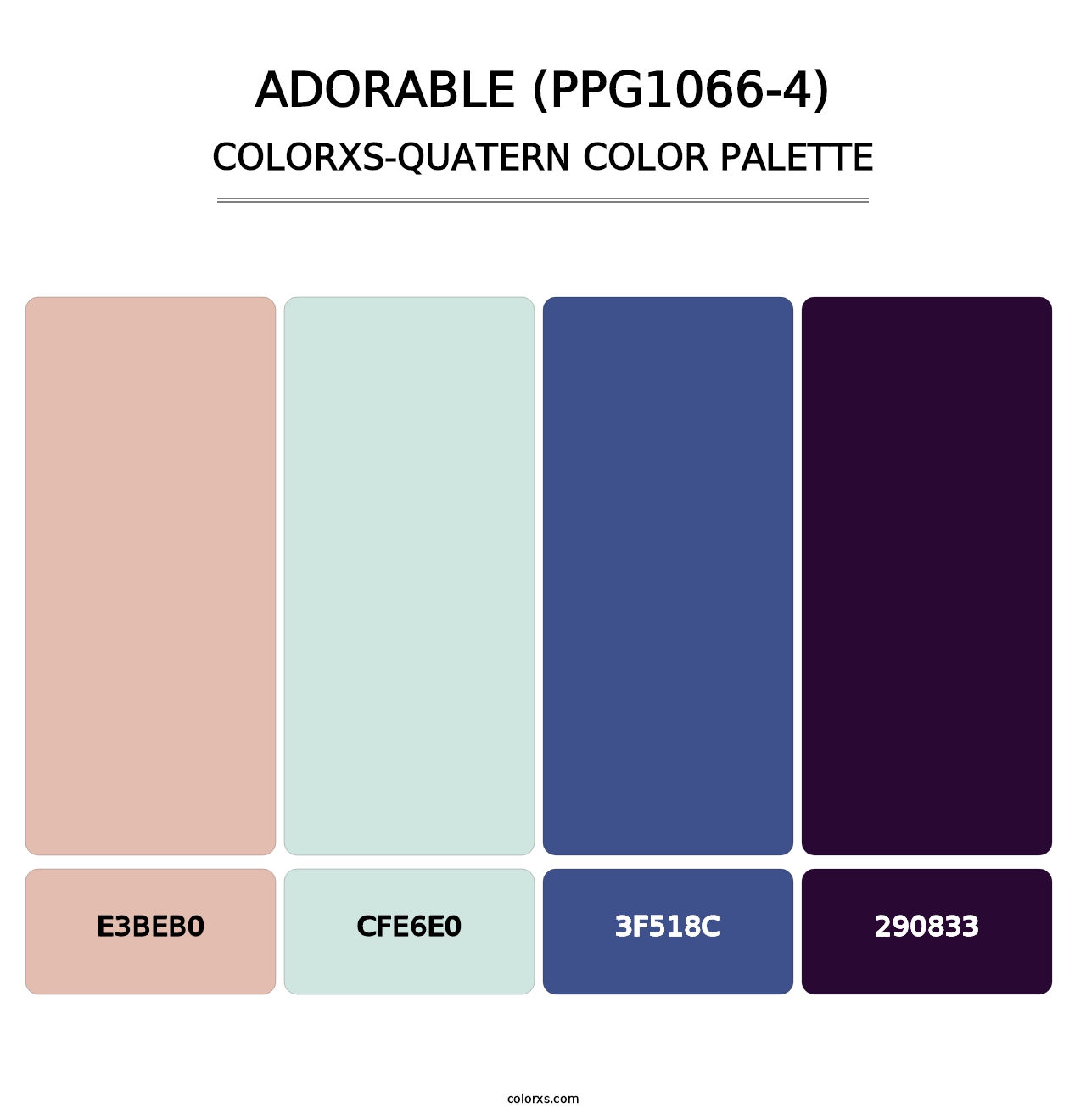 Adorable (PPG1066-4) - Colorxs Quatern Palette