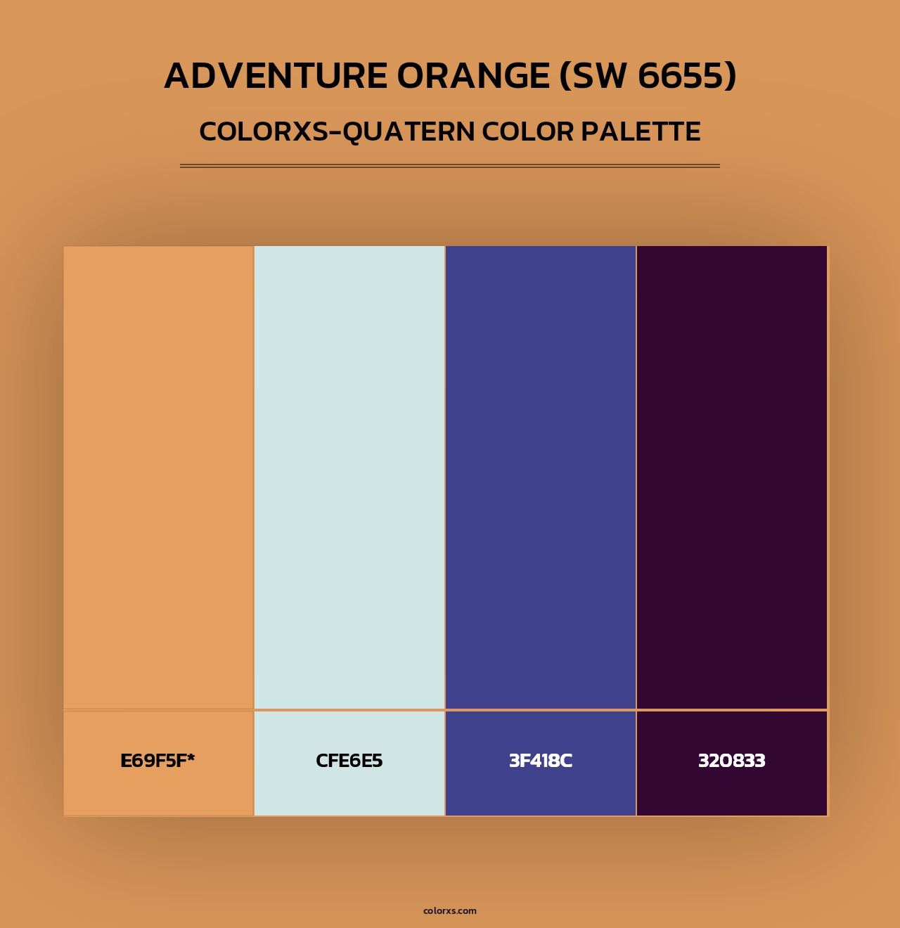 Adventure Orange (SW 6655) - Colorxs Quad Palette