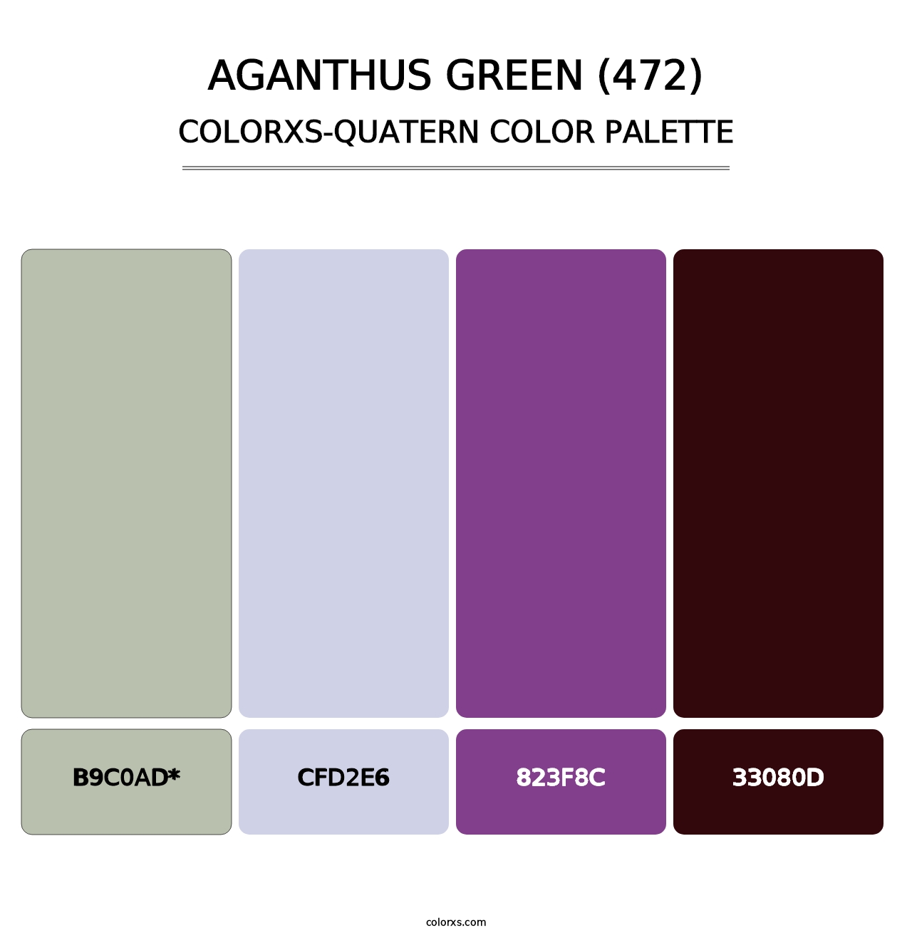Aganthus Green (472) - Colorxs Quatern Palette